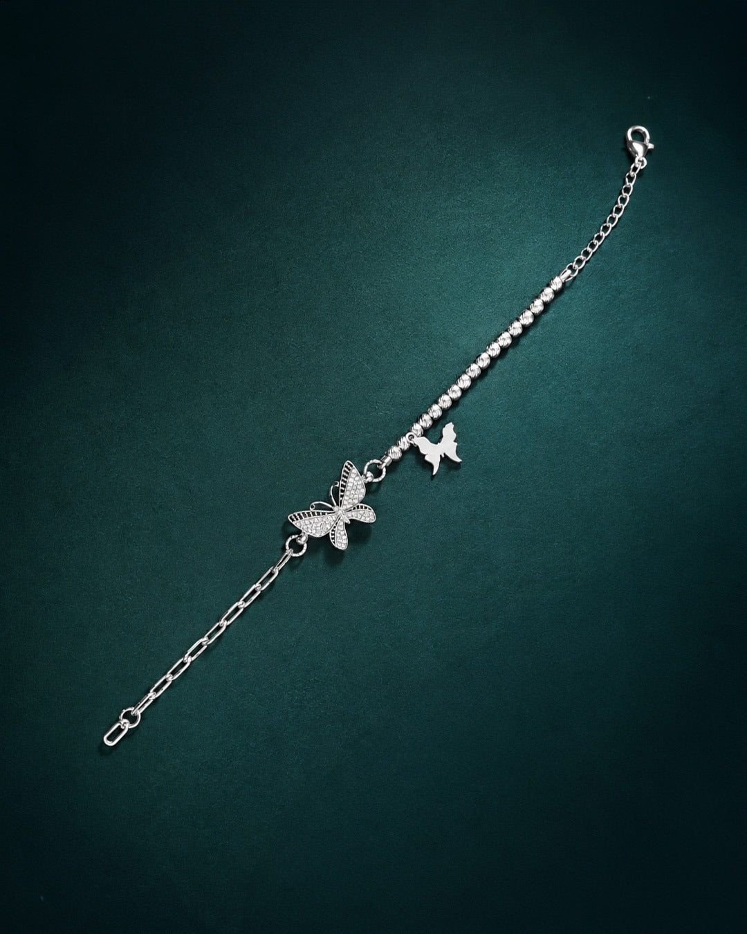 92.5 Pure Silver Butterfly Bracelet for Women | Stylish Daily Wear Bracelet