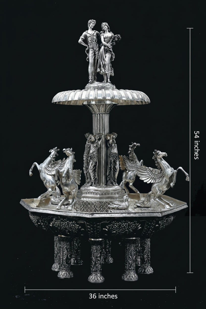 Certified 925 Silver Masterpiece: Winged Horses and Gods | Heirloom Art