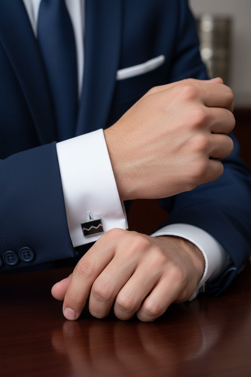 Pure 925 Sterling Silver Business Cufflinks - Professional Fidelity