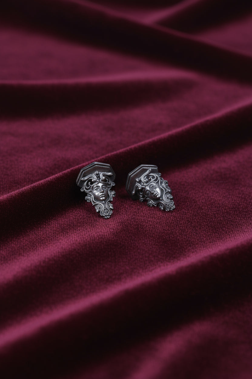 Pure 925 Silver Cufflinks - Classic Round Design Enduring Formal Style