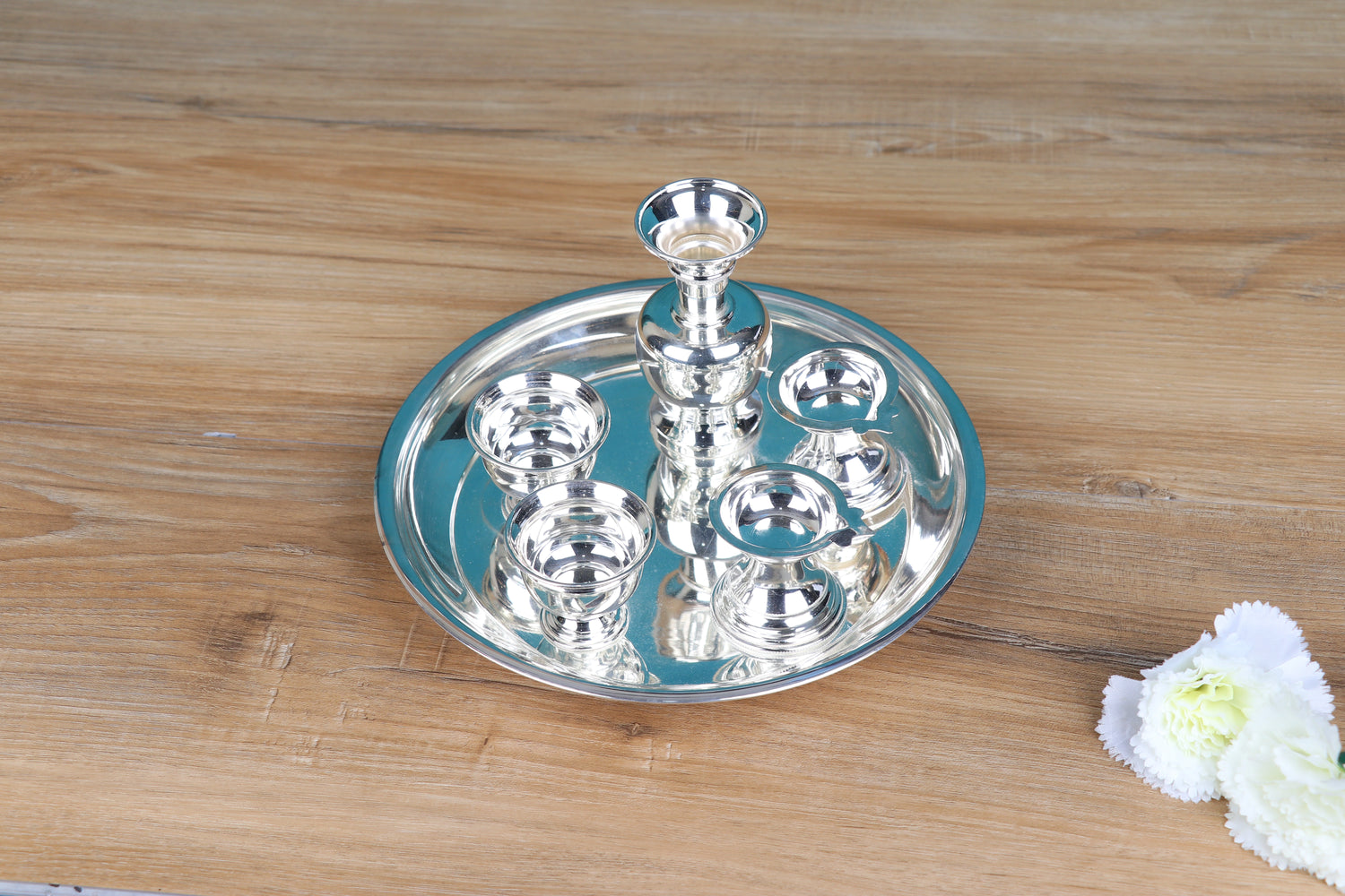 Elegant Crystal Glass Serving Set – Premium Footed Bowls with Centerpiece Stand Collection
