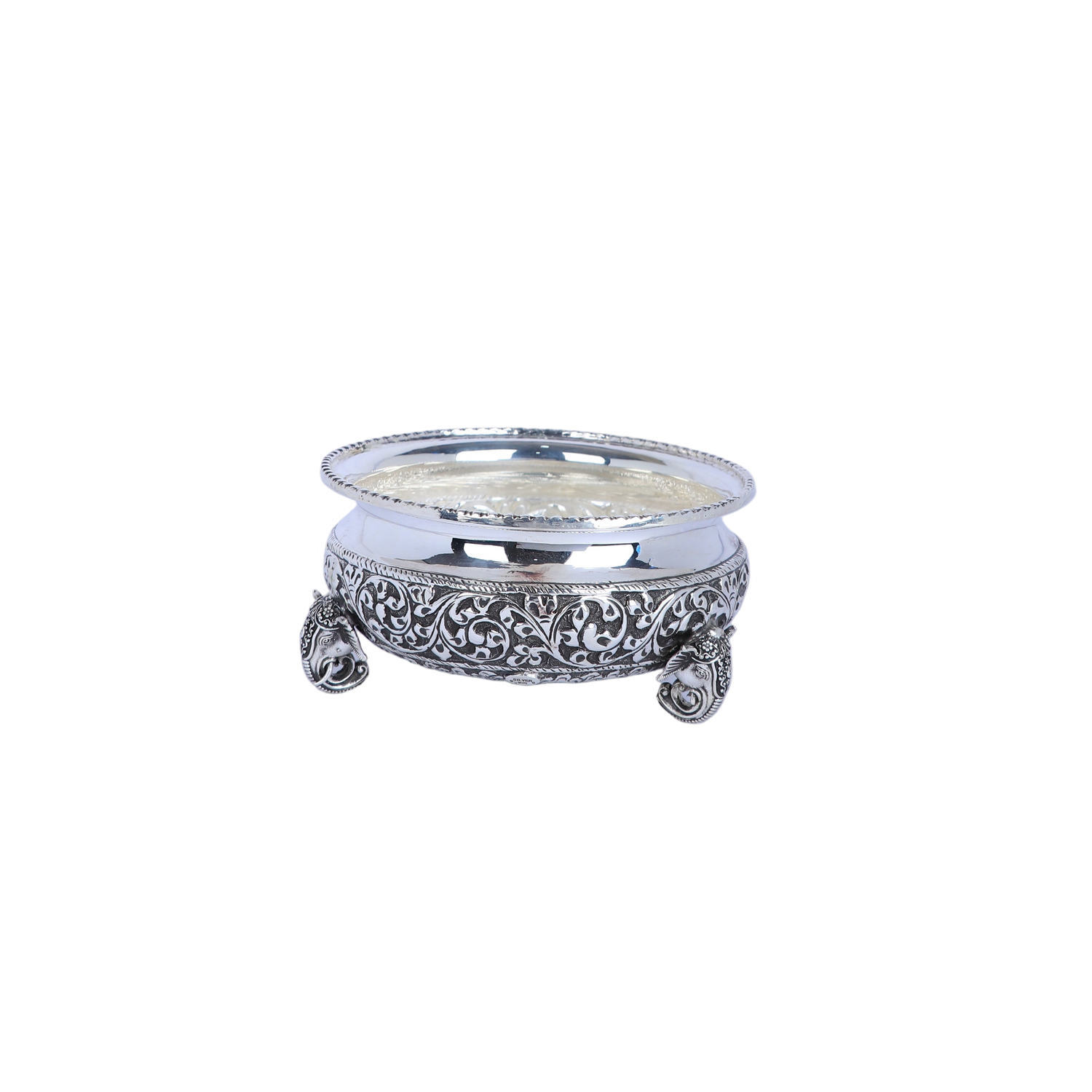 Majestic Nakashi Fruit Stand – Ornate Silver Offering Pedestal (327g, H:2.75" W:5")