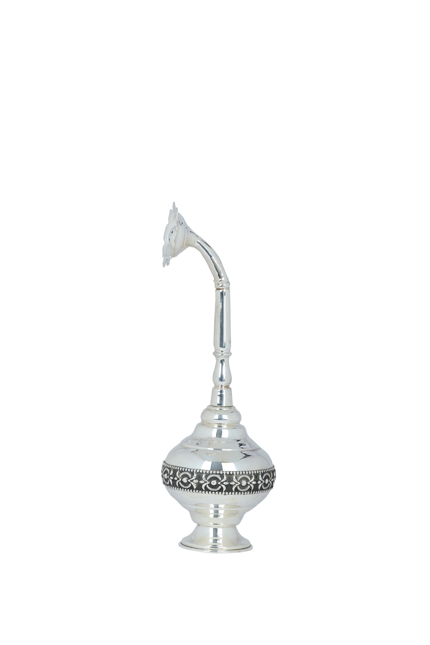 Pure 925 Silver Gulab Dani – 262g Rose Water Sprinkler for Pooja & Décor