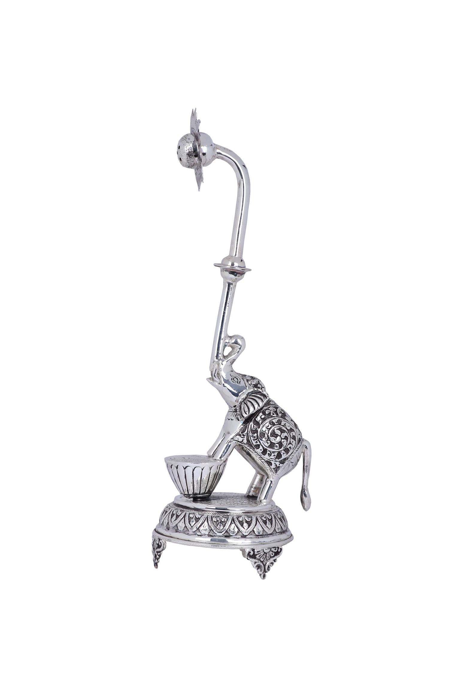 Pure 925 Silver Gulab Dani – 415g Rose Water Sprinkler for Pooja & Décor