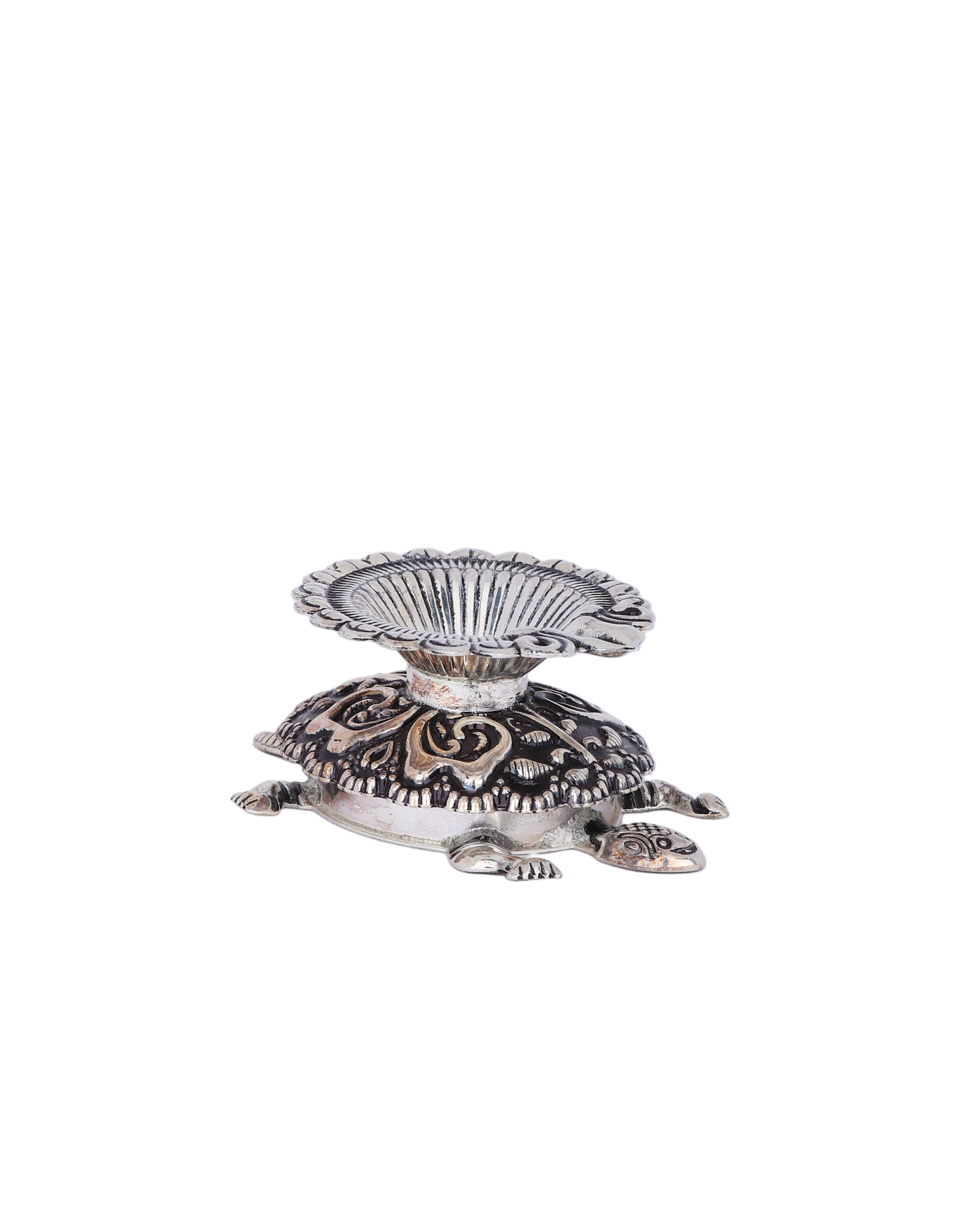 Buy Sterling Silver Turtle Deepa Stand – Temple Oil Lamp (103g)