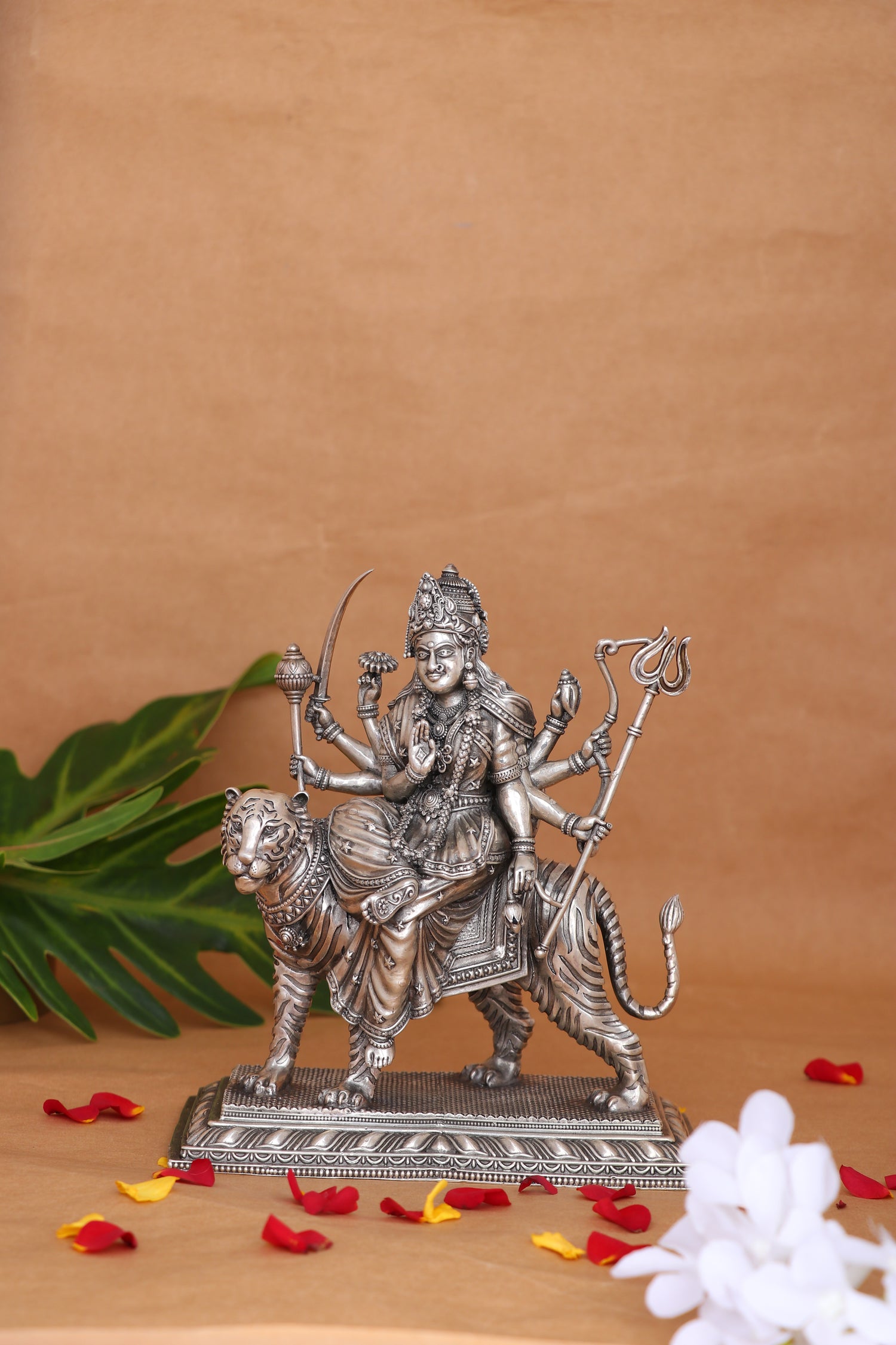 Sherawali Mata Idol (227g) Handcrafted Antique Finish