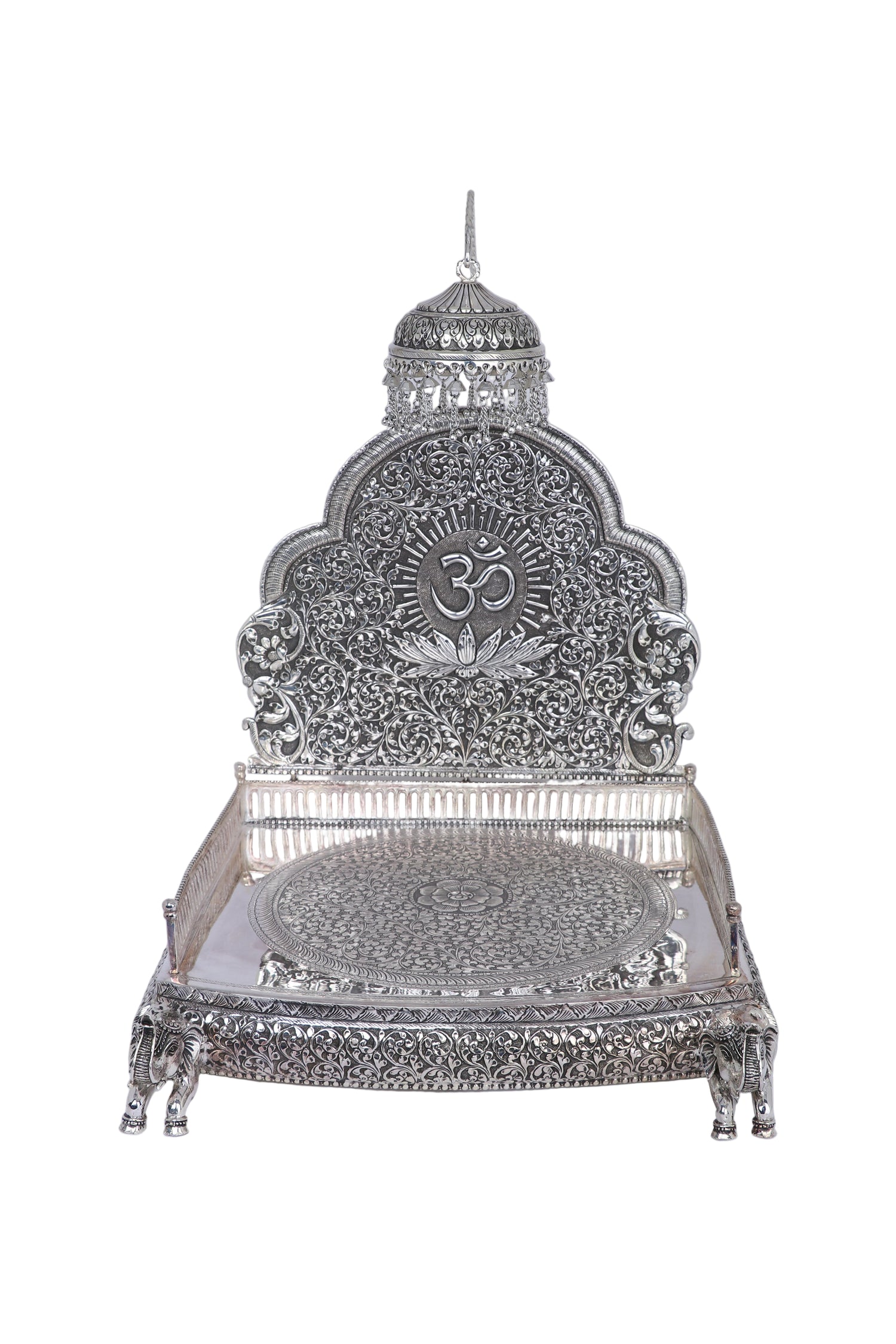 Massive 2974g Silver Aasan for God Idols - Luxury Pooja Heirloom