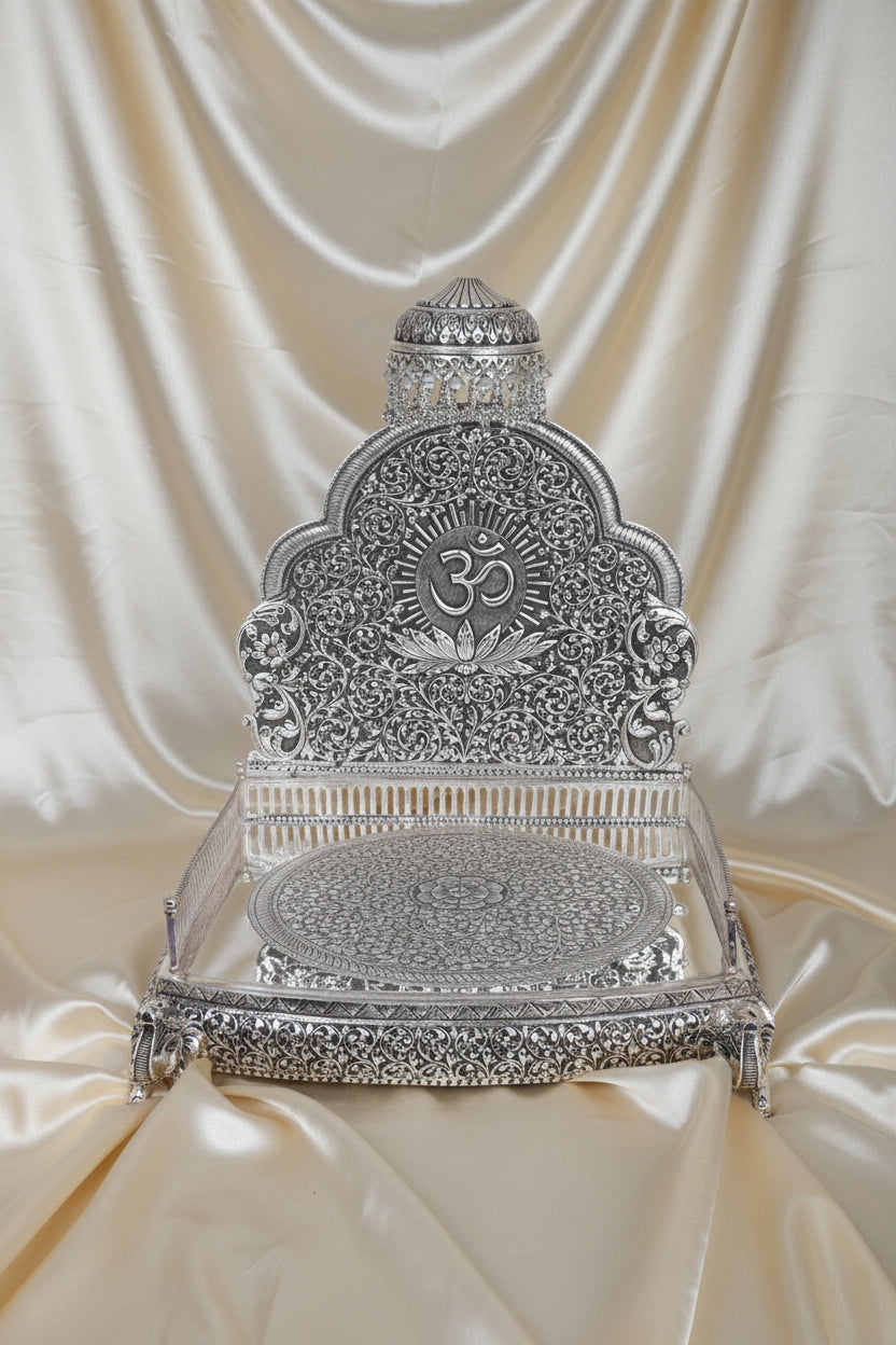 Massive 2974g Silver Aasan for God Idols - Luxury Pooja Heirloom