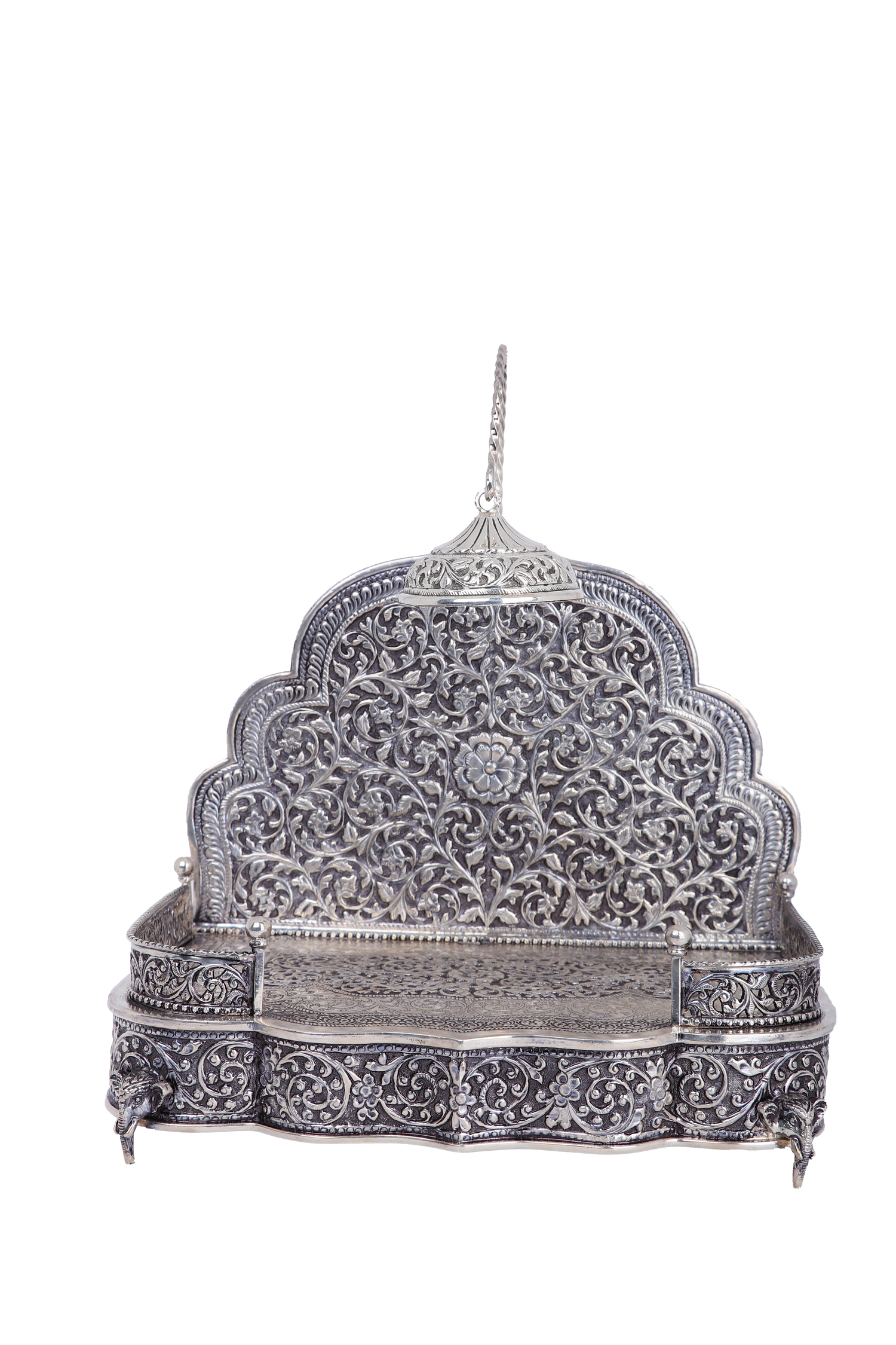 Pure 925 Silver Handcrafted Singhasan (105g)