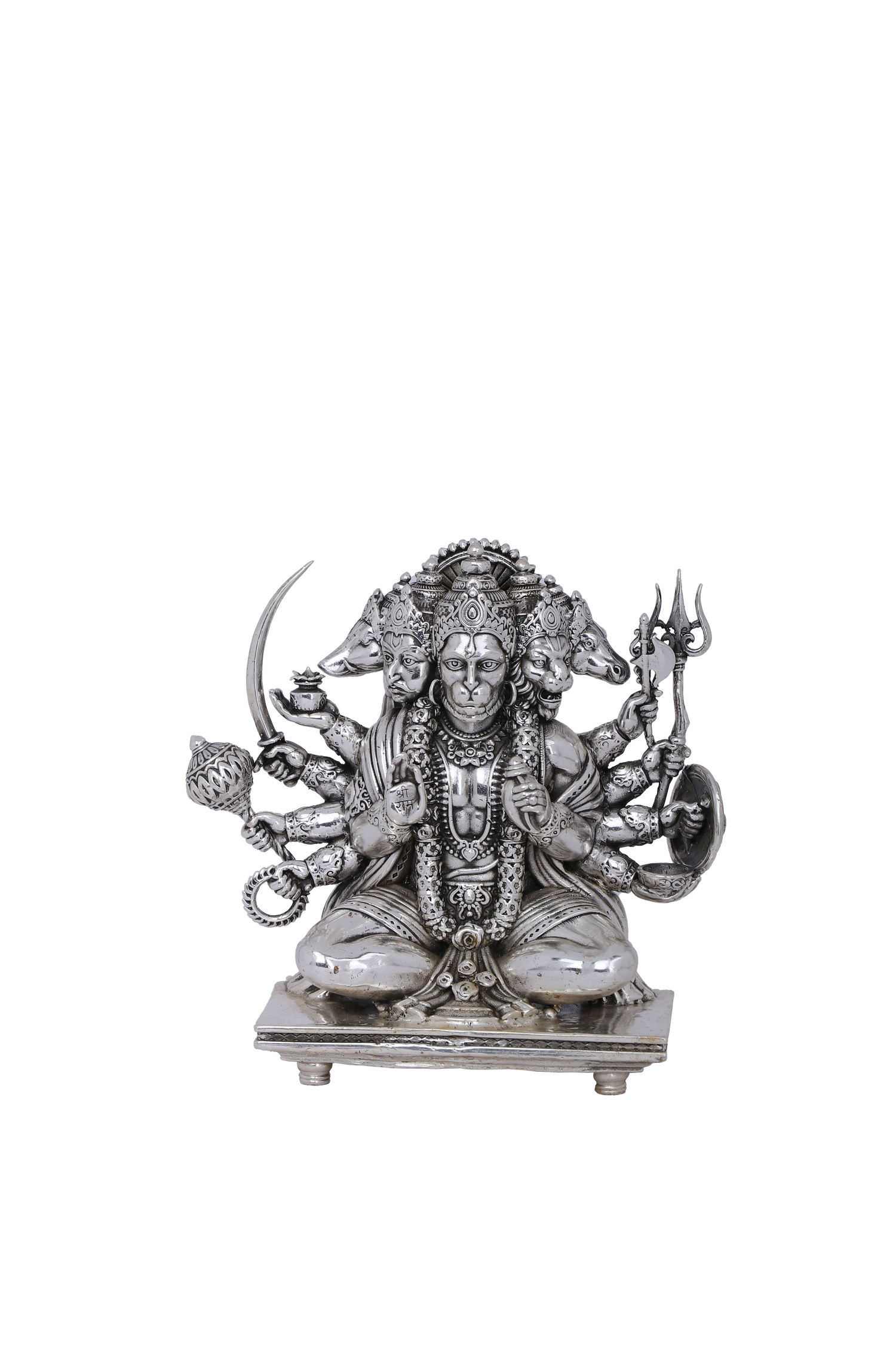 454g Sterling Silver Panchamukhi Hanuman for Premium Gifting