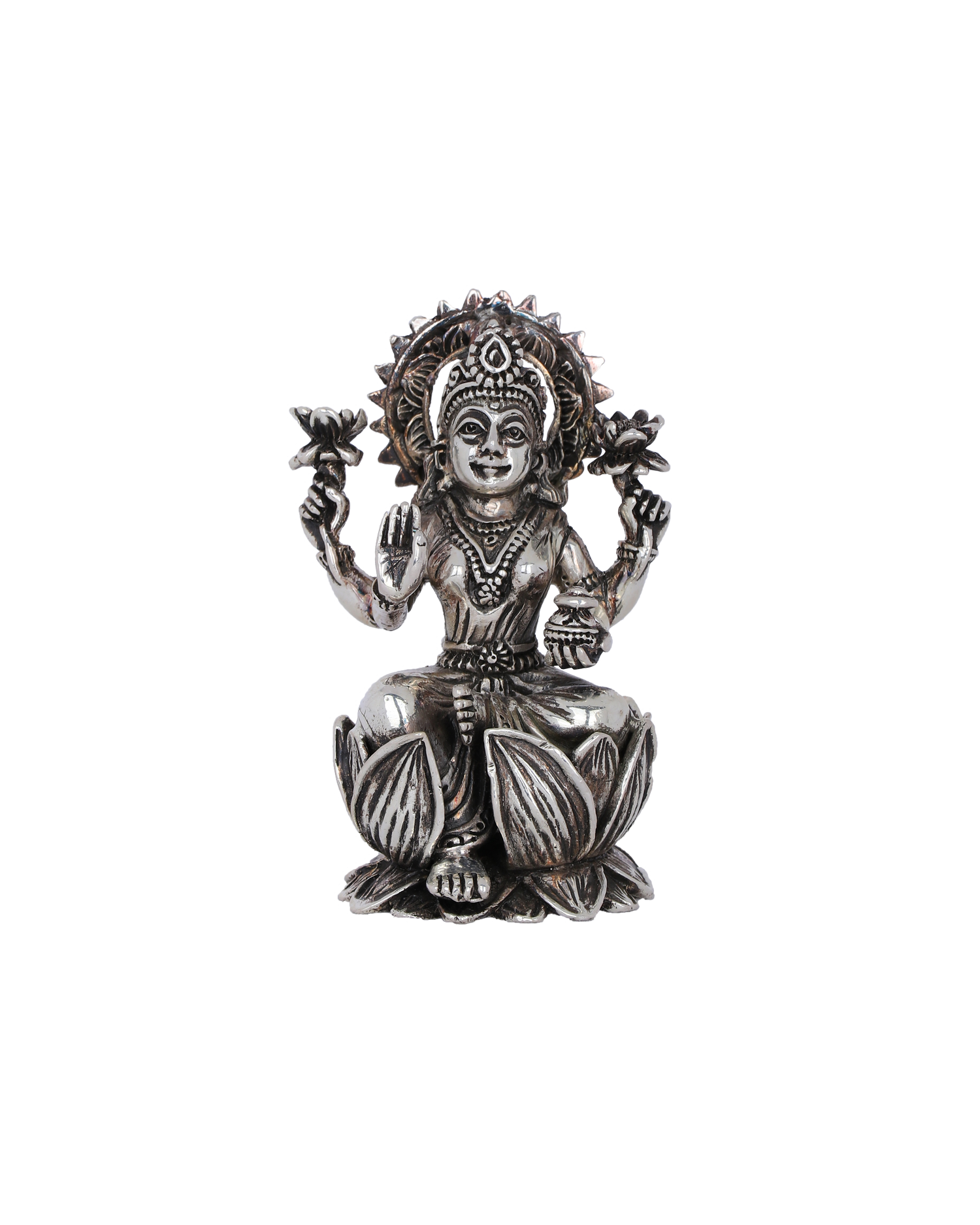 Pure 925 Silver Dhanvantari Idol – 173g Divine Physician God Statue