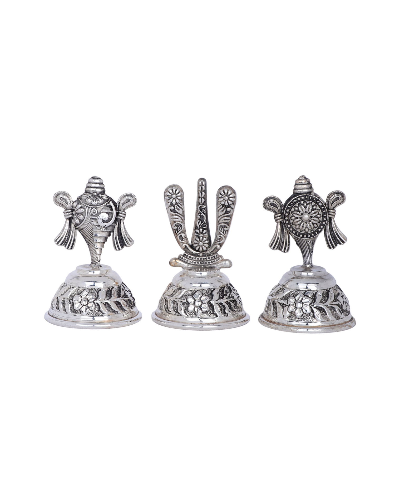 Pure 925 Silver Tirupati Balaji Namam Set for Pooja Mandir