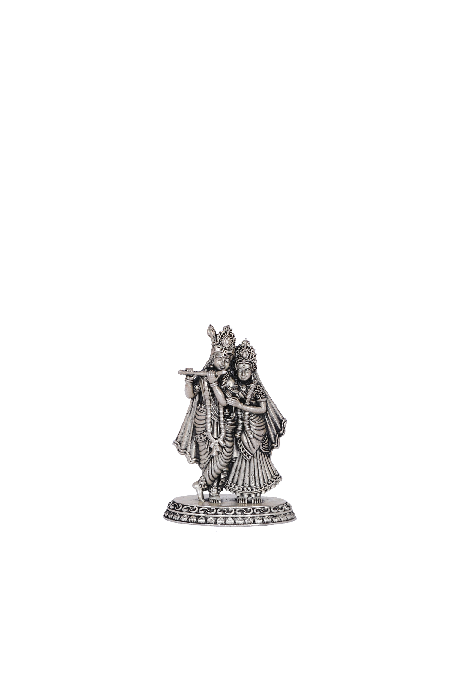 Pure 925 Silver Radha Krishna Idol – 59g Divine Love Pooja Statue