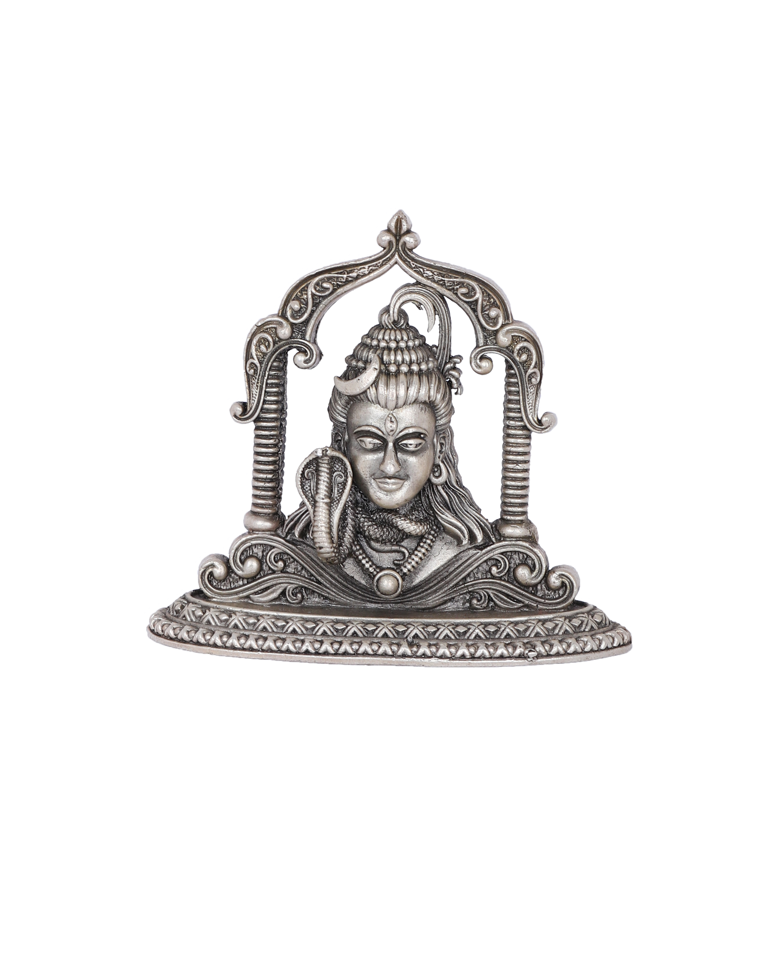 Pure 925 Silver Shiva Idol – 72g Arch Temple Blessing Murti