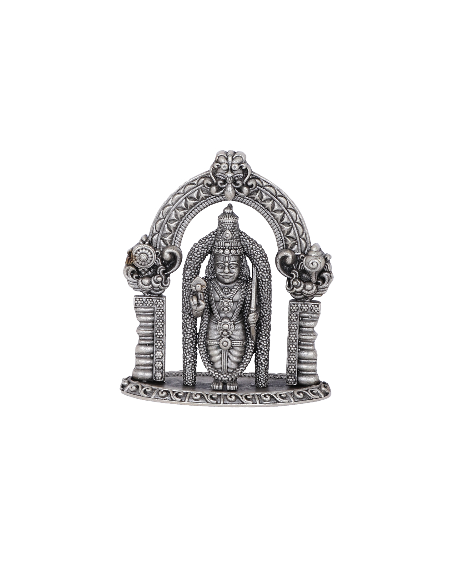 Satyanarayana swamy Idol Handcrafted 925 Silver (41g) for Daily Pooja