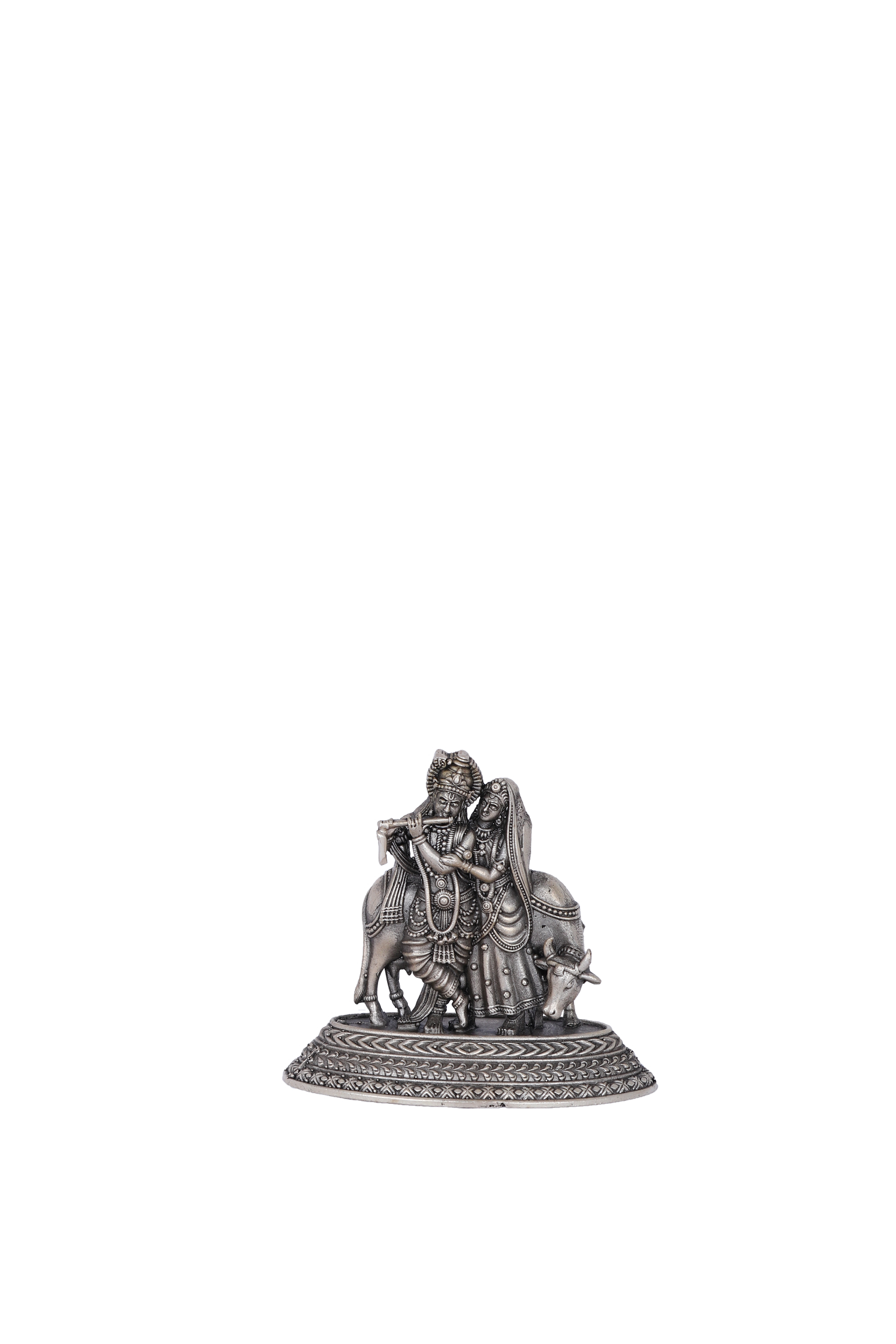 Pure 925 Silver Radha Krishna Idol (62g) for Home Pooja Mandir