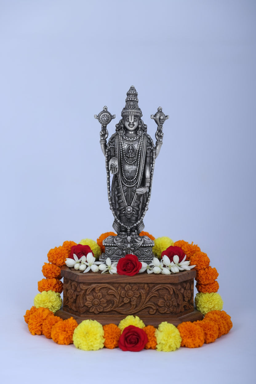 Venkateswara Swamy Statue (109g) for Pooja Altar