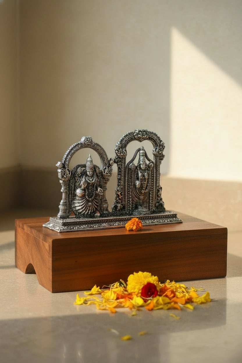 ~Tirupati Balaji & Kubera Murti (153g) Antique Finish