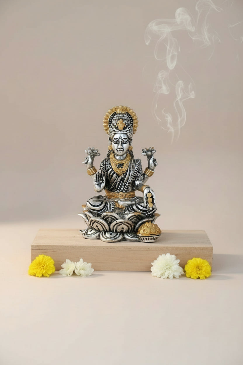 Gold Plated Laxmi Murti (523g) for Home & Office Temple
