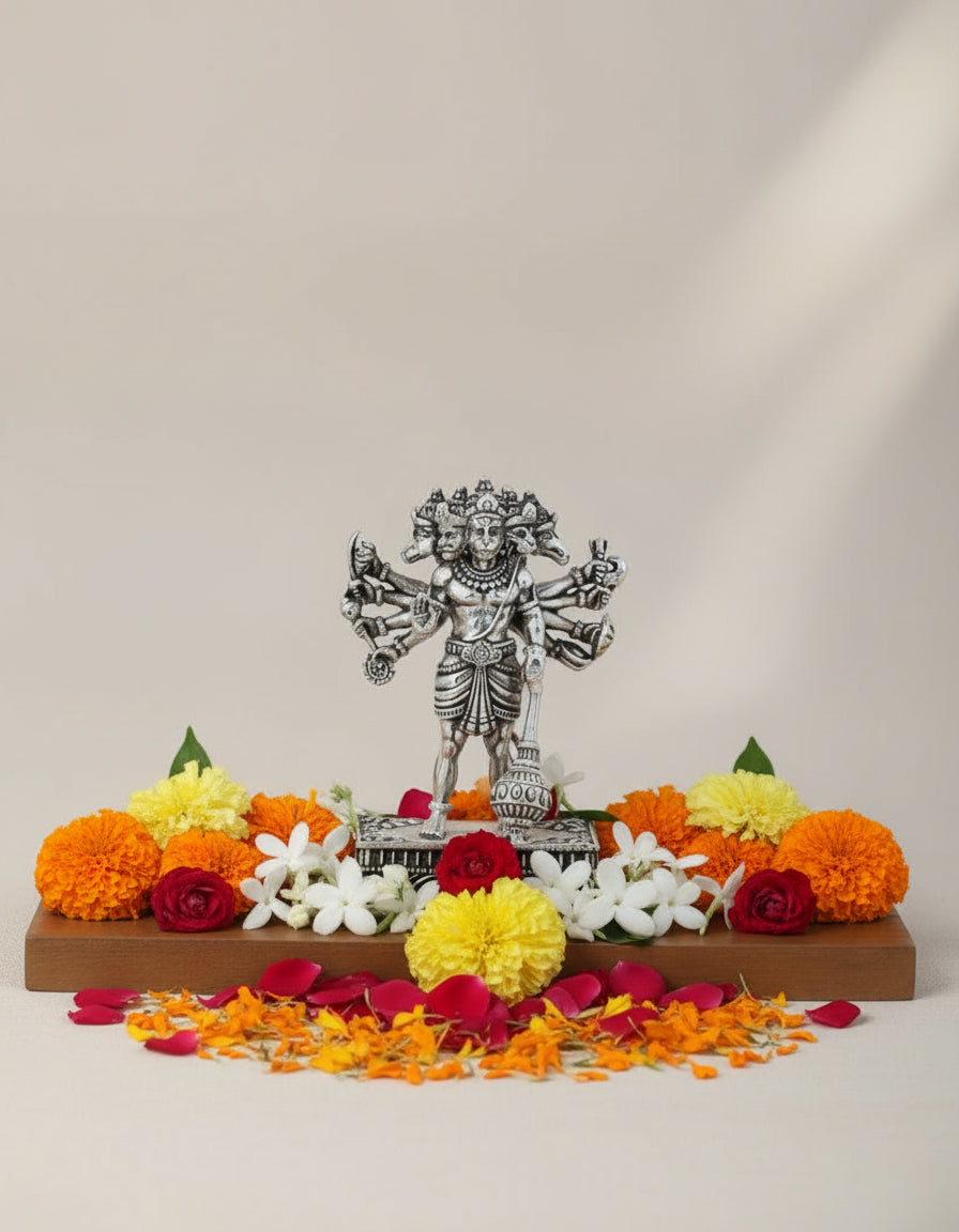 Five Faced Hanuman Statue (122g) for Home & Car