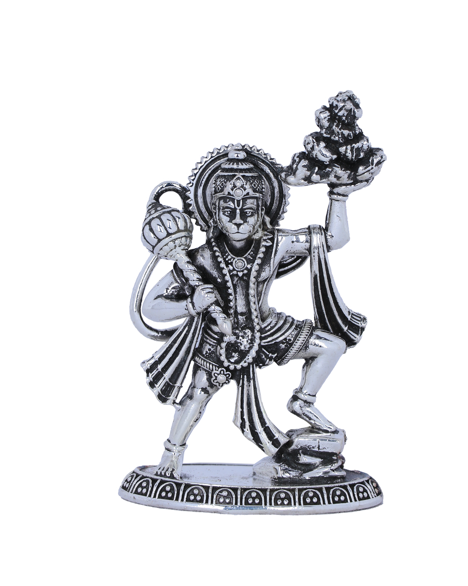 925 Silver Flying Hanuman Statue (187g) for Pooja & Vastu