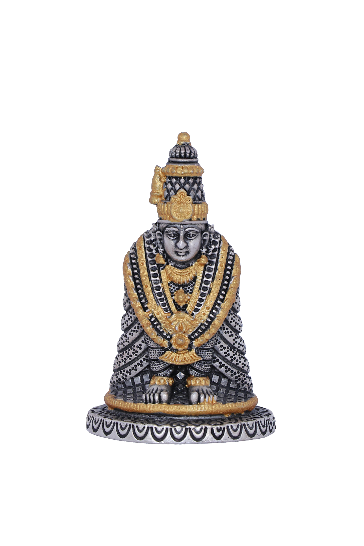 925 Silver Gold Plated Venkateswara Idol (207g) Antique Finish