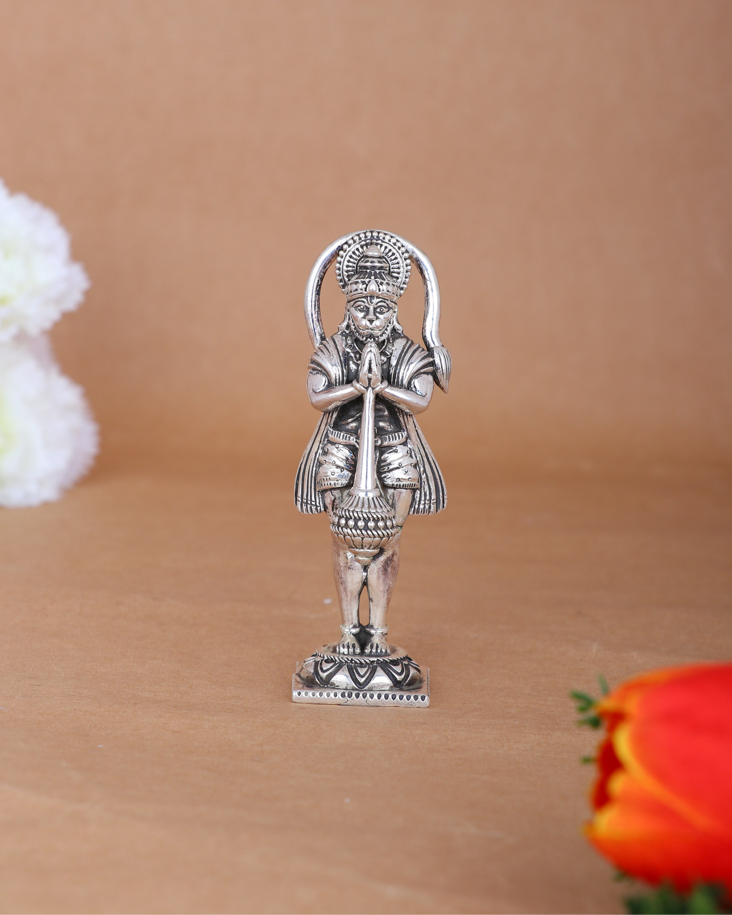 Pure 925 Silver Hanuman Idol – 174g Blessing Anjaneya Statue