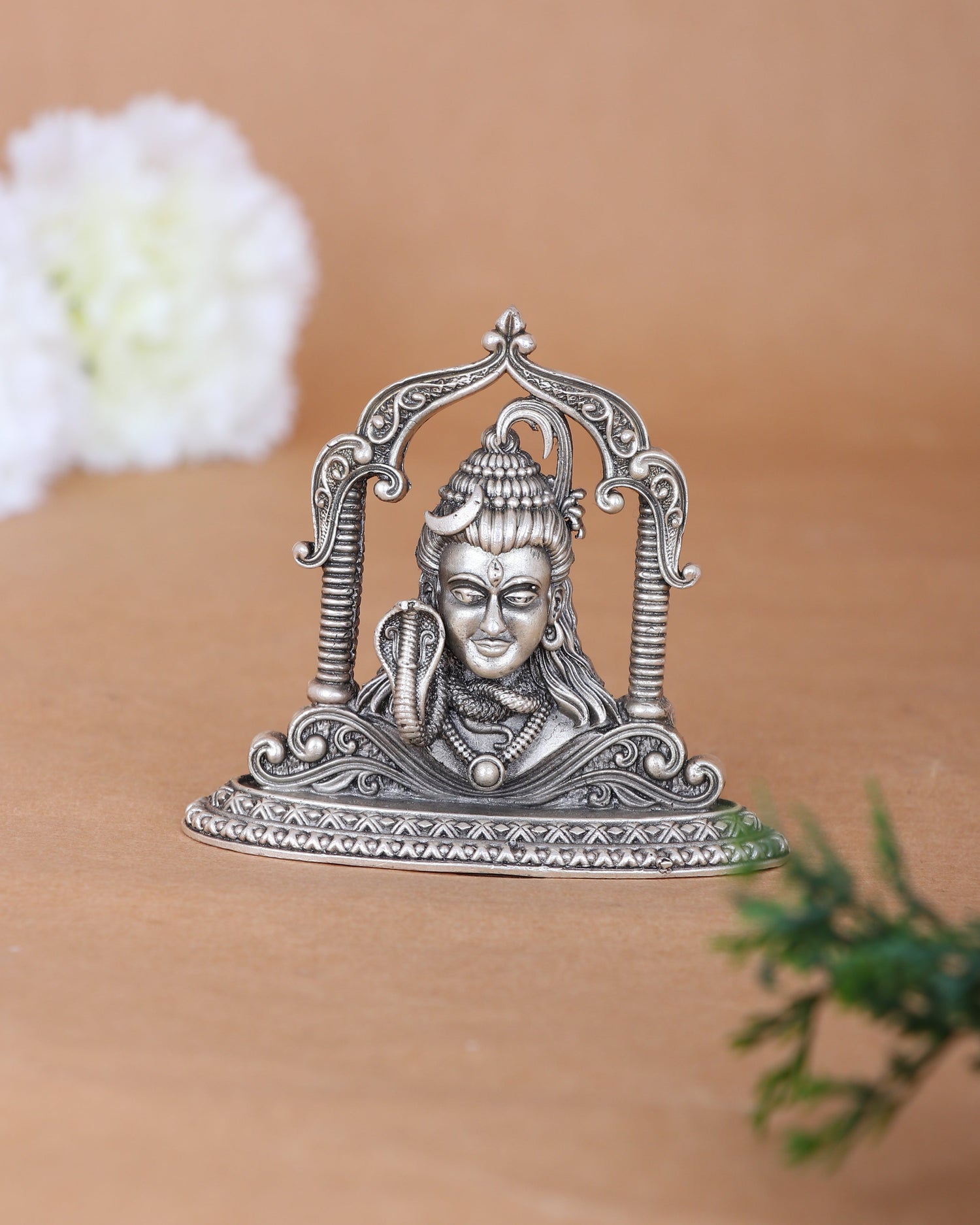 Pure 925 Silver Shiva Idol – 72g Arch Temple Blessing Murti