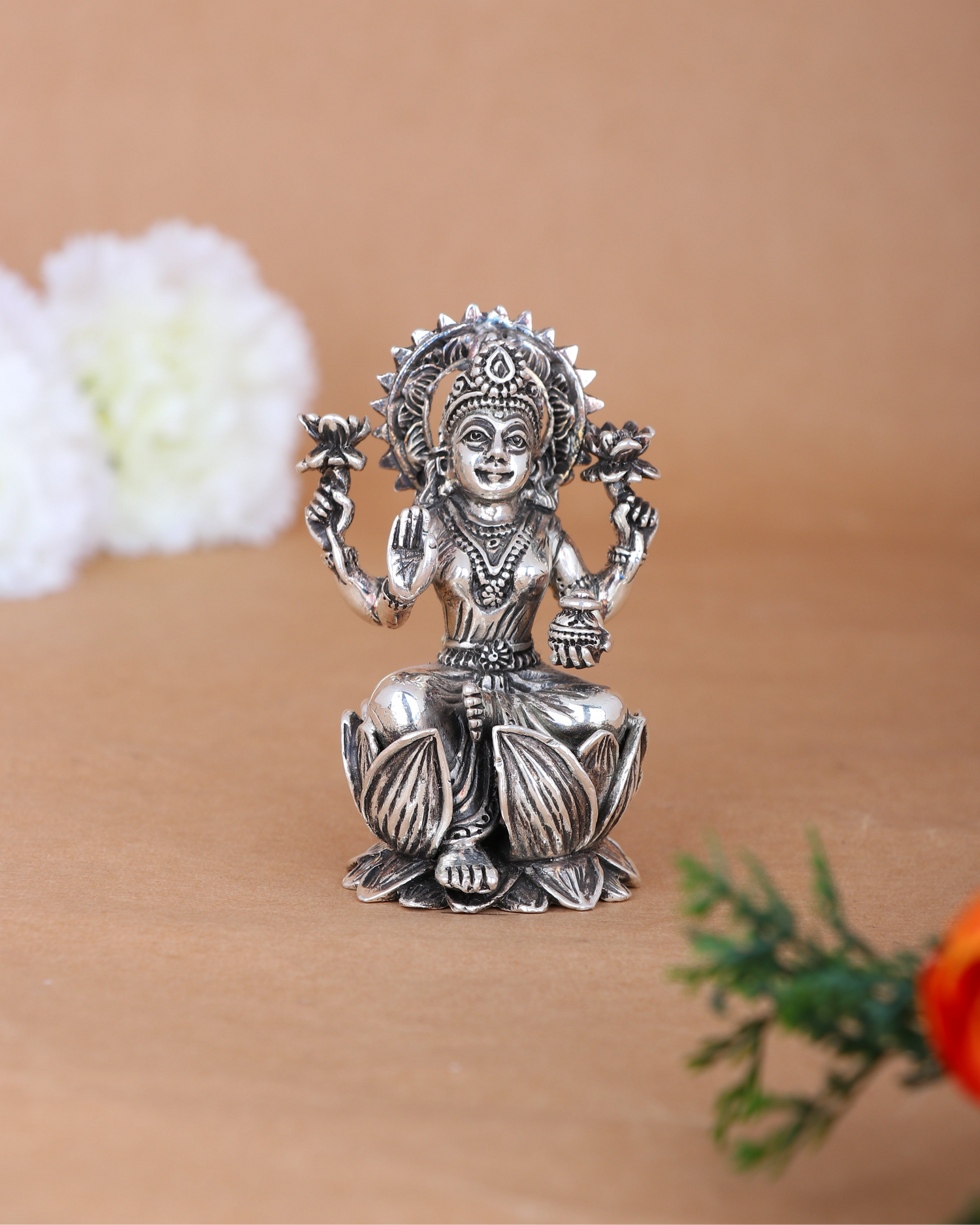 Pure 925 Silver Dhanvantari Idol – 173g Divine Physician God Statue
