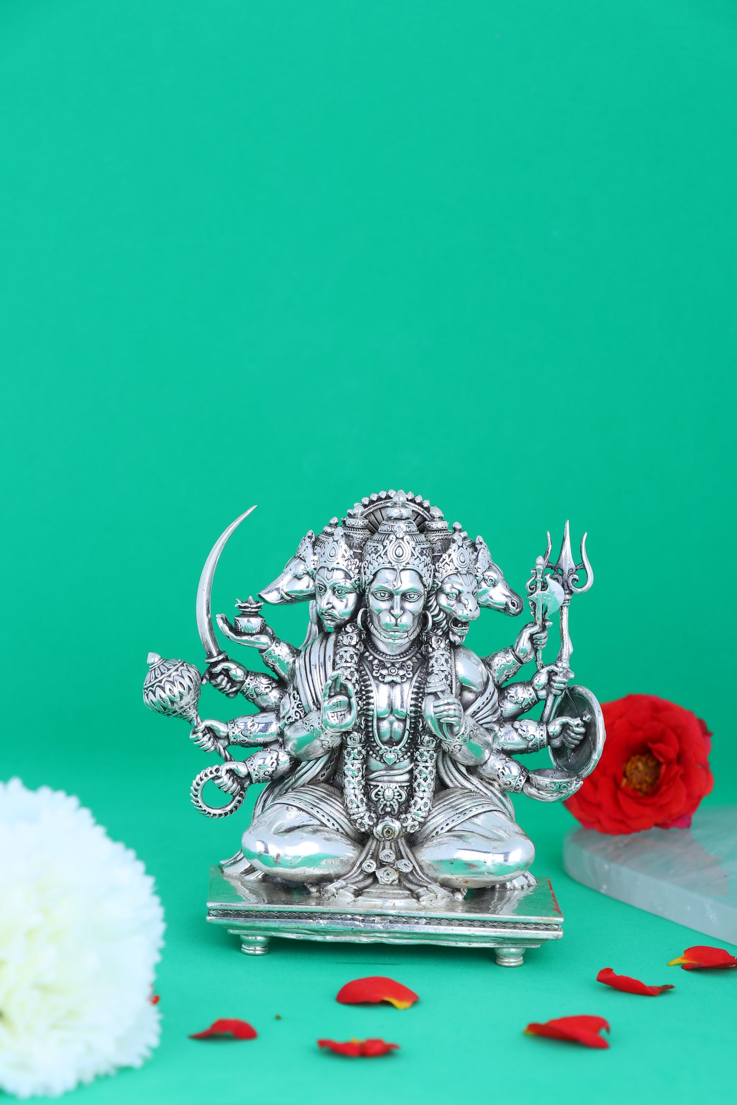454g Sterling Silver Panchamukhi Hanuman for Premium Gifting