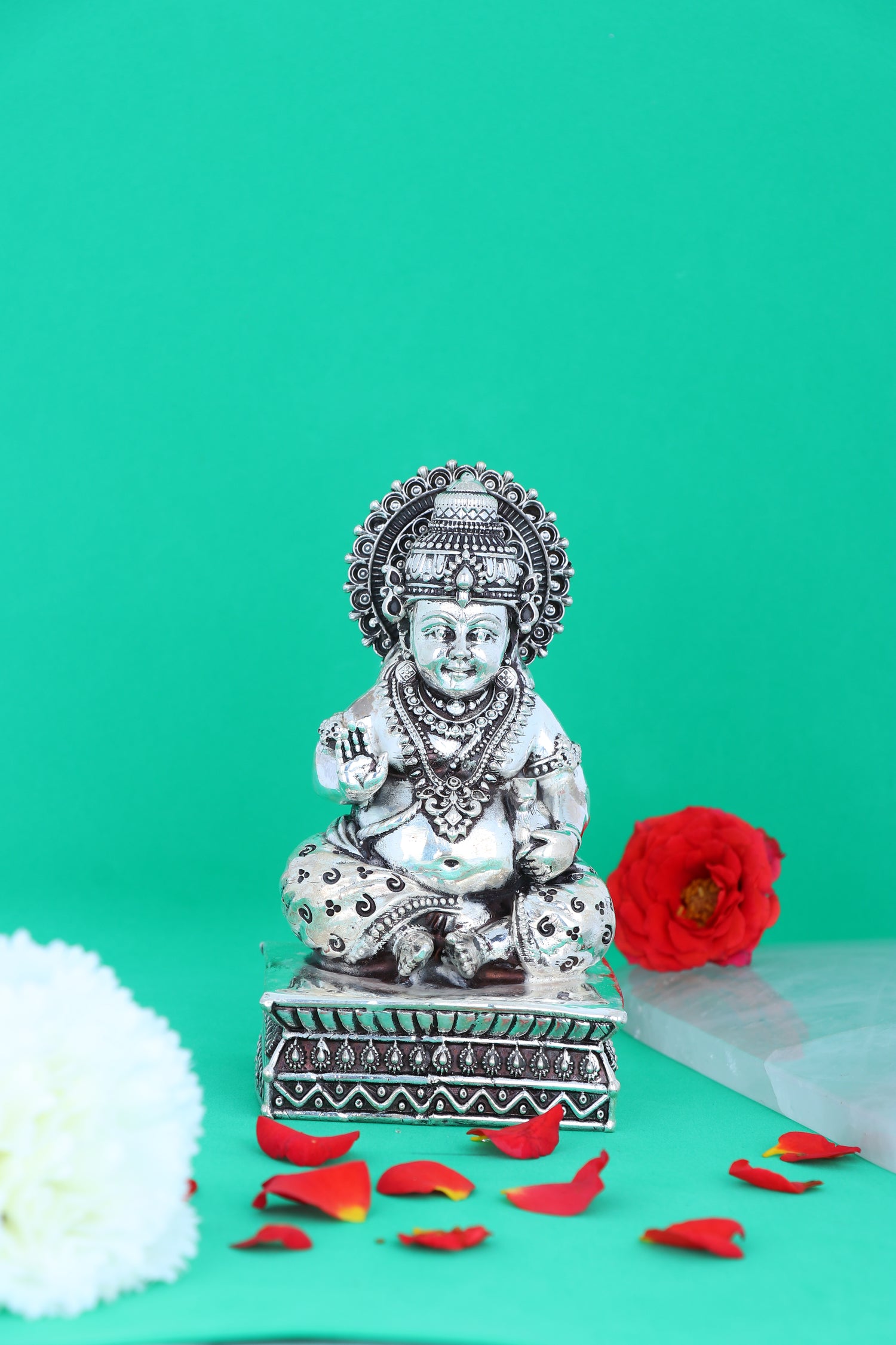 Massive Pure 925 Silver Bal Krishna Murti for Home Temple