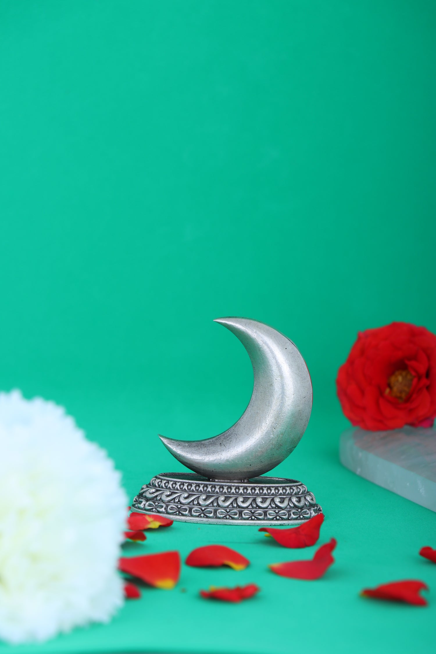 Pure 925 Silver Chandra Dev Idol for Navagraha Pooja & Vastu