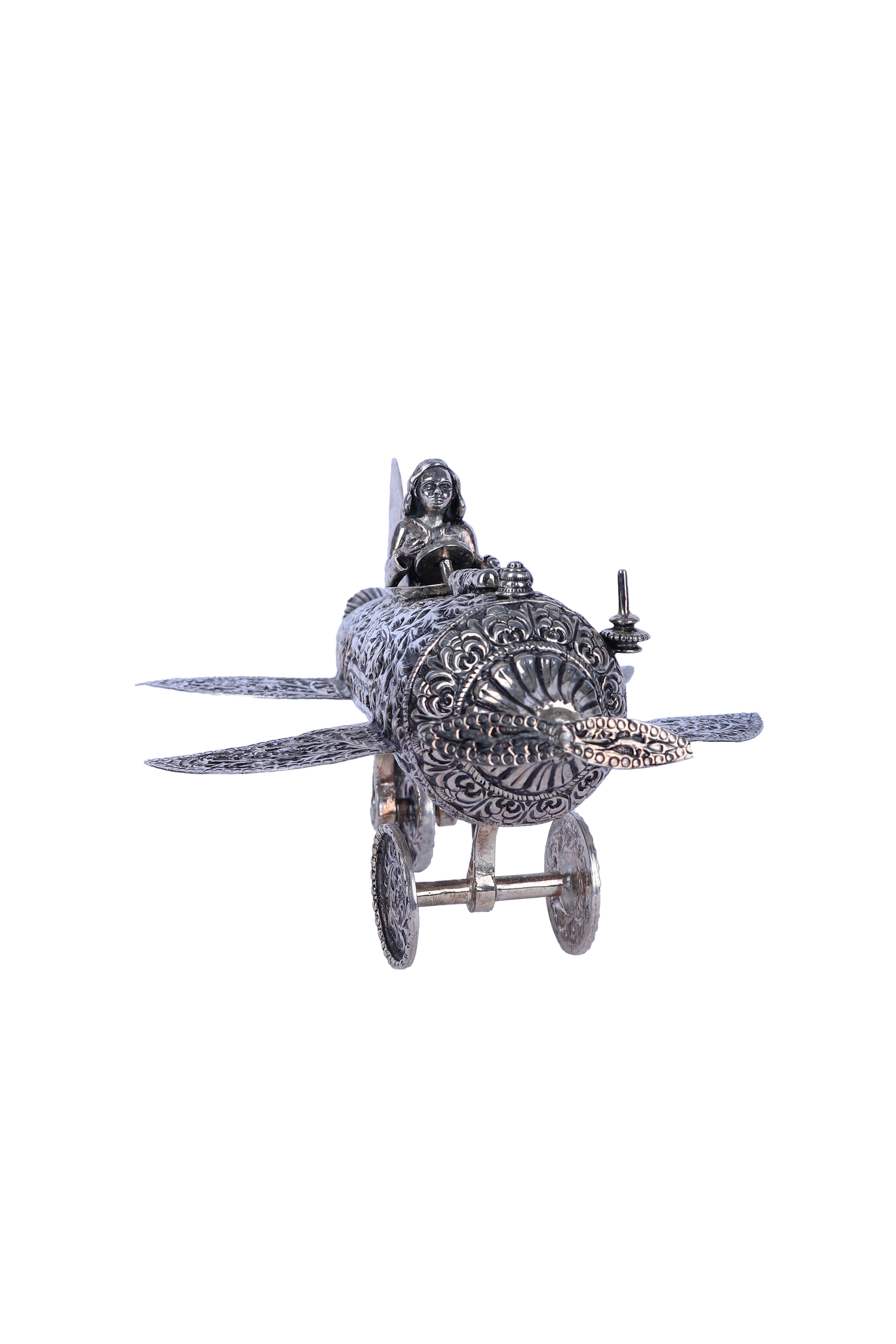 925 Sterling Silver Vintage Aircraft Model (738g) for Gifting