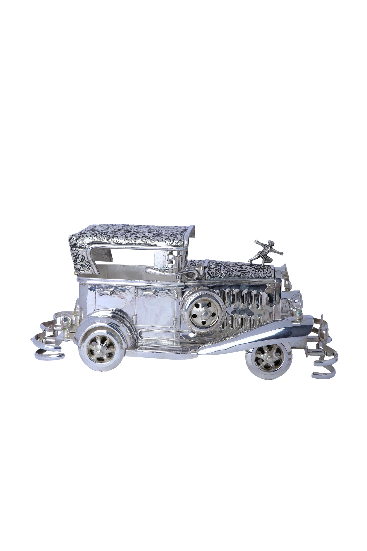 Massive 1954g Silver Decorative Rolls Royce Model for Collectors