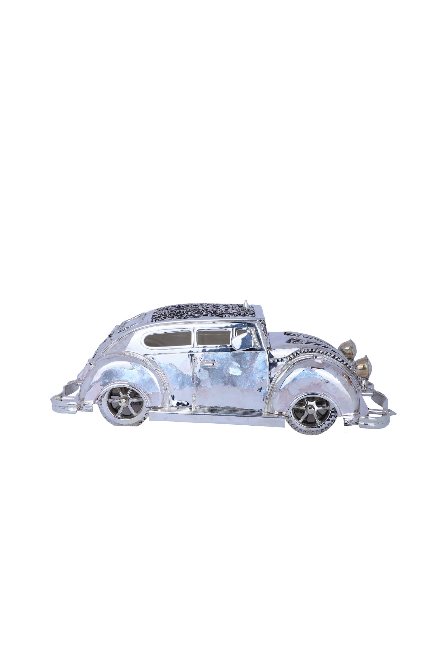 Pure 925 Silver Vintage Car Showpiece (2057g) for Luxury Decor
