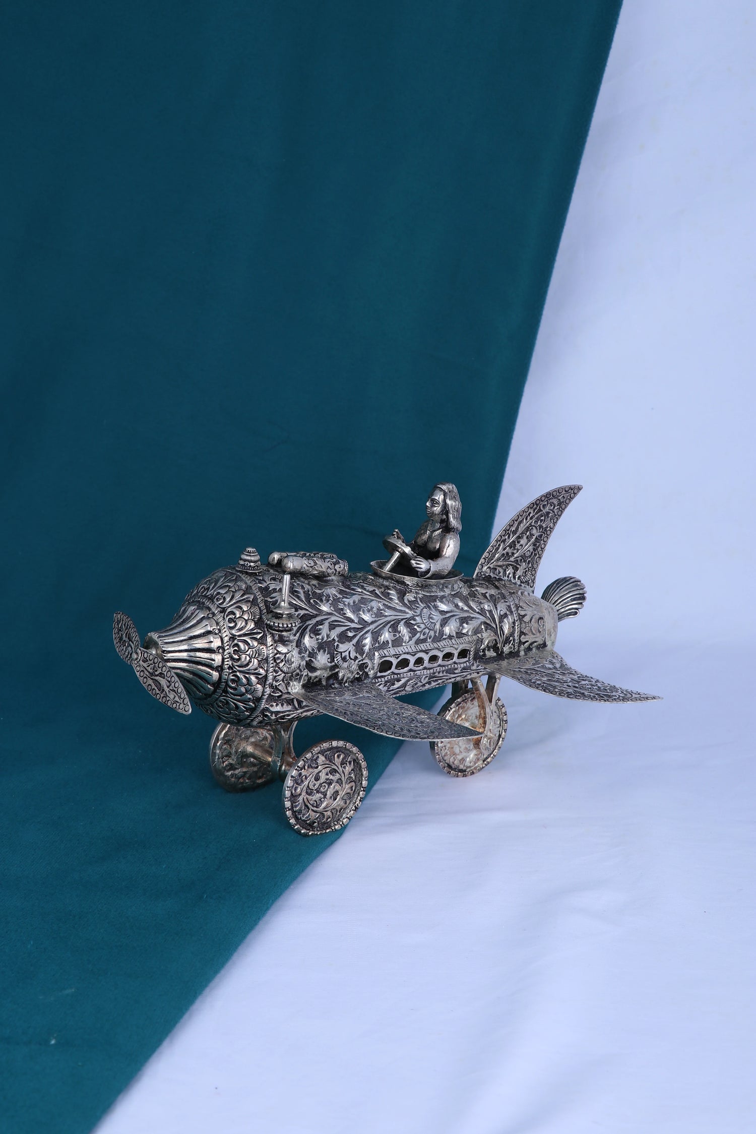 925 Sterling Silver Vintage Aircraft Model (738g) for Gifting