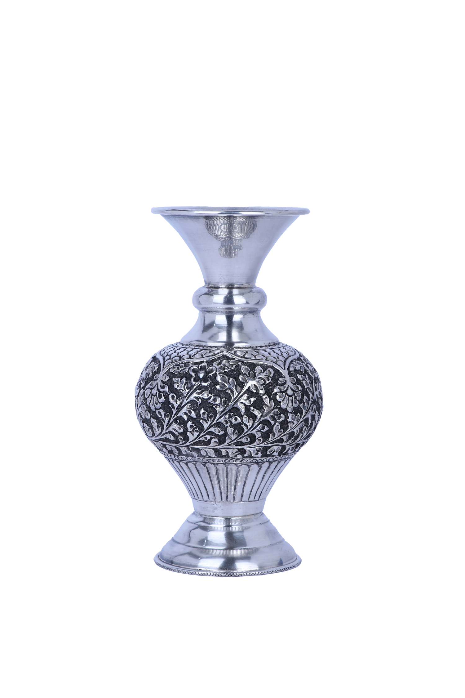 Flower Vase for Home Temple Pooja 334g Pure 925 Silver Handcrafted