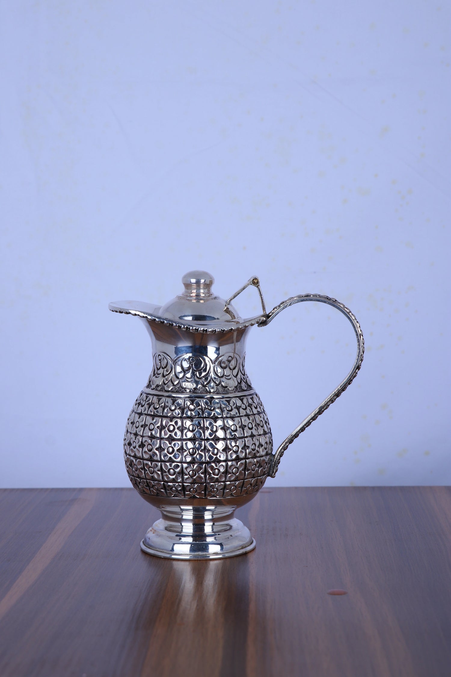 Pure 925 Silver Dining Pitcher (239g) - Antique Finish with Lid