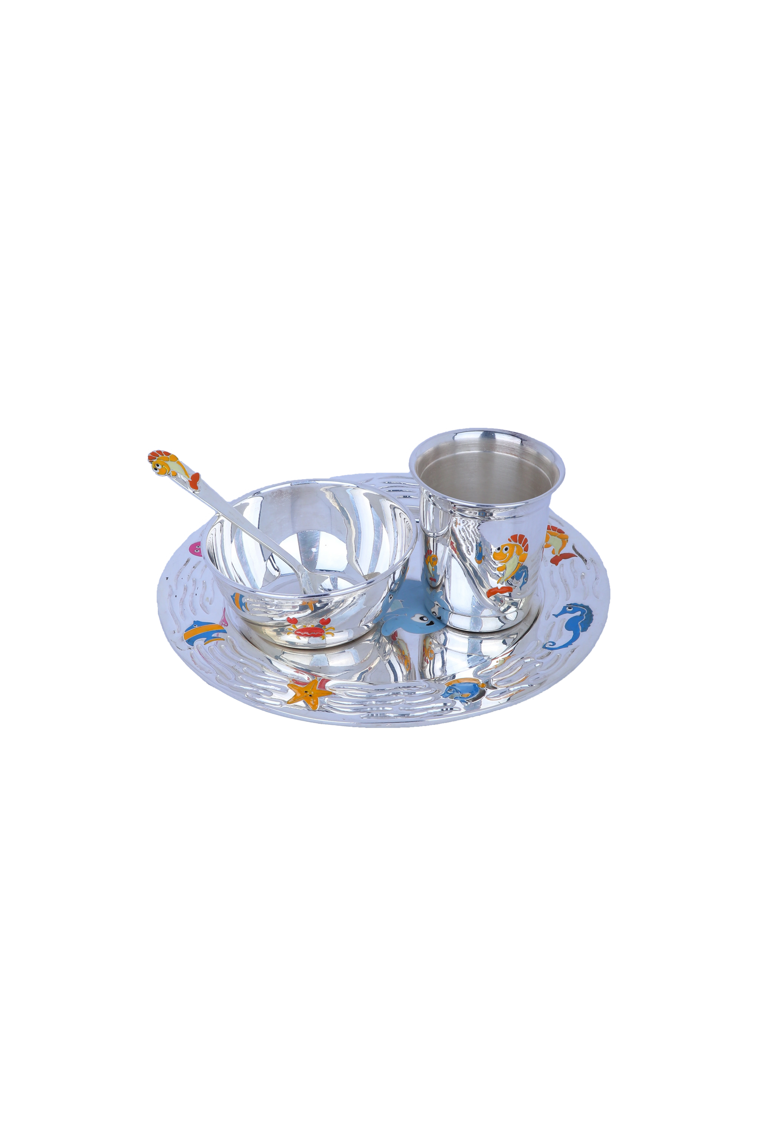 Luxurious 925 Silver Baby Dining Set - Heirloom Quality (4 Piece)