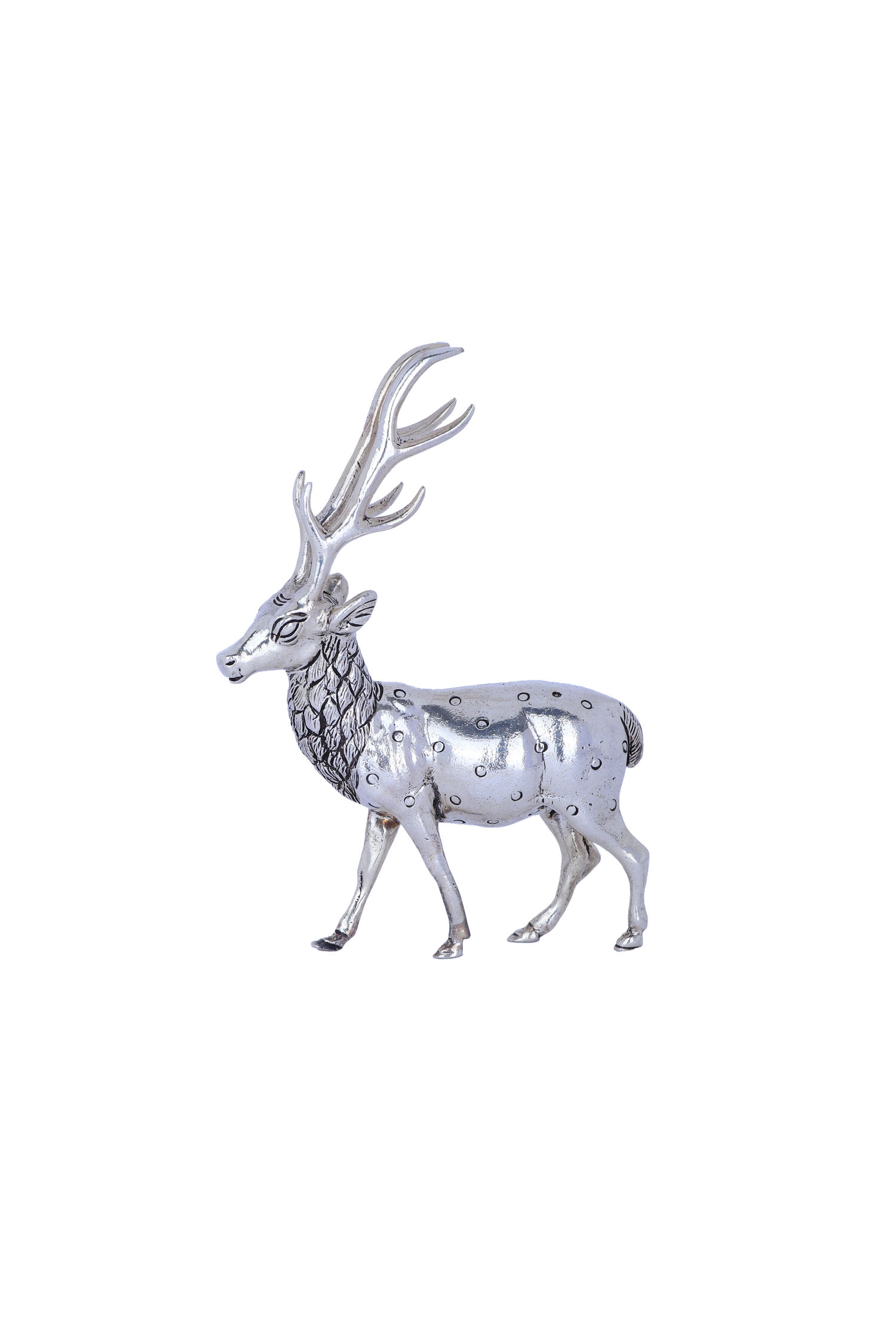 Pure 925 Silver Elephant Statue (232g) - Lucky Trunk-Up Enduring Decor