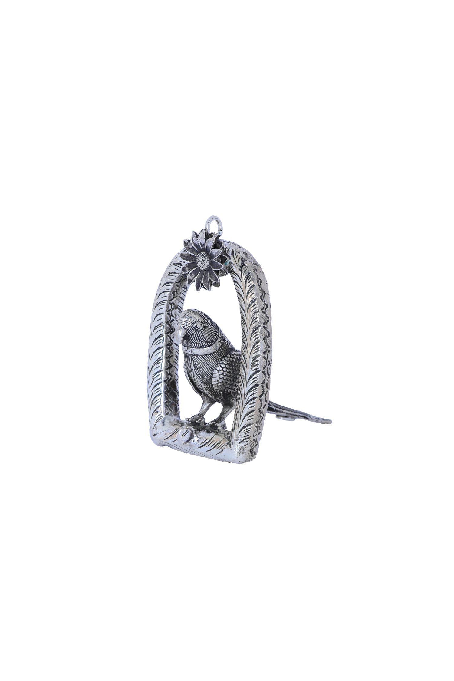 Pure 925 Silver Parrot Statue (140g) - Symbolic of Love & Enduring Fidelity