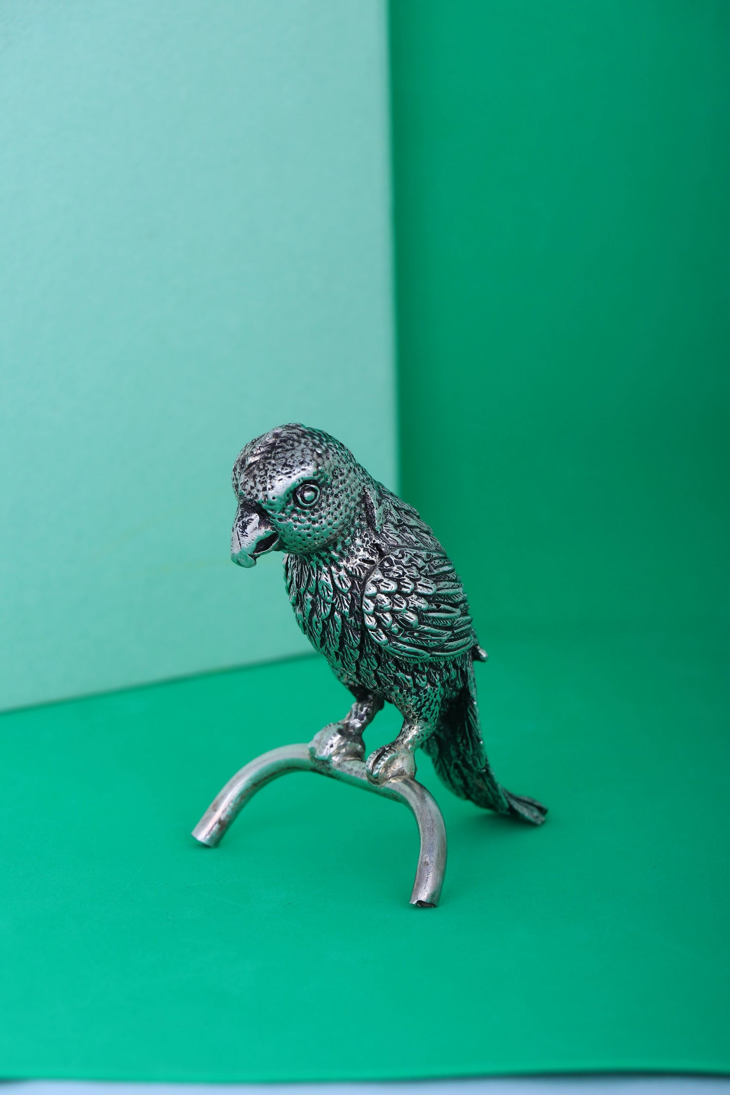 Pure 925 Silver Elephant Statue (115g) - Lucky Trunk-Up Enduring Decor