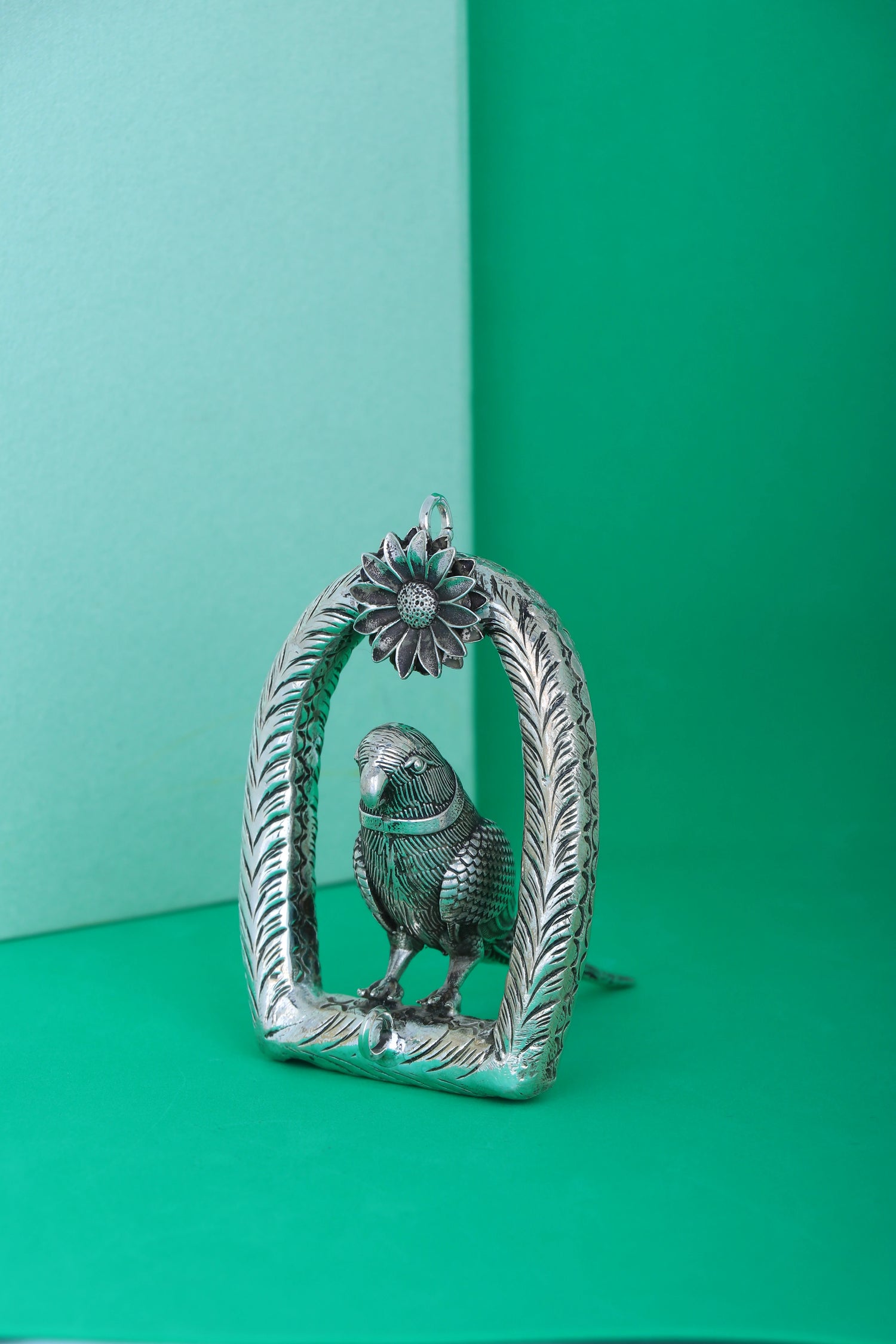 Pure 925 Silver Parrot Statue (140g) - Symbolic of Love & Enduring Fidelity