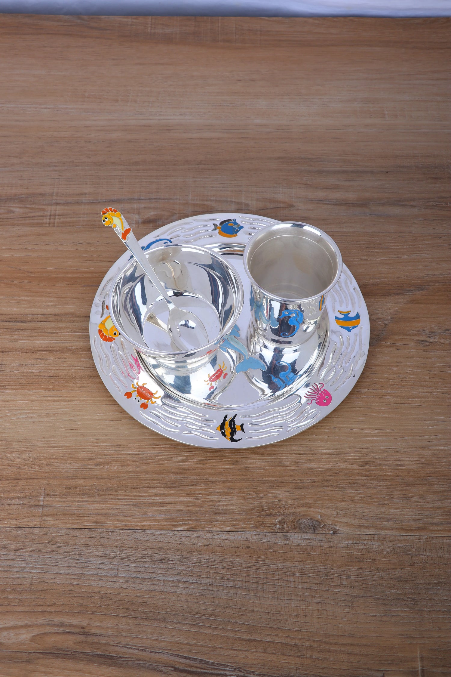 Luxurious 925 Silver Baby Dining Set - Heirloom Quality (4 Piece)