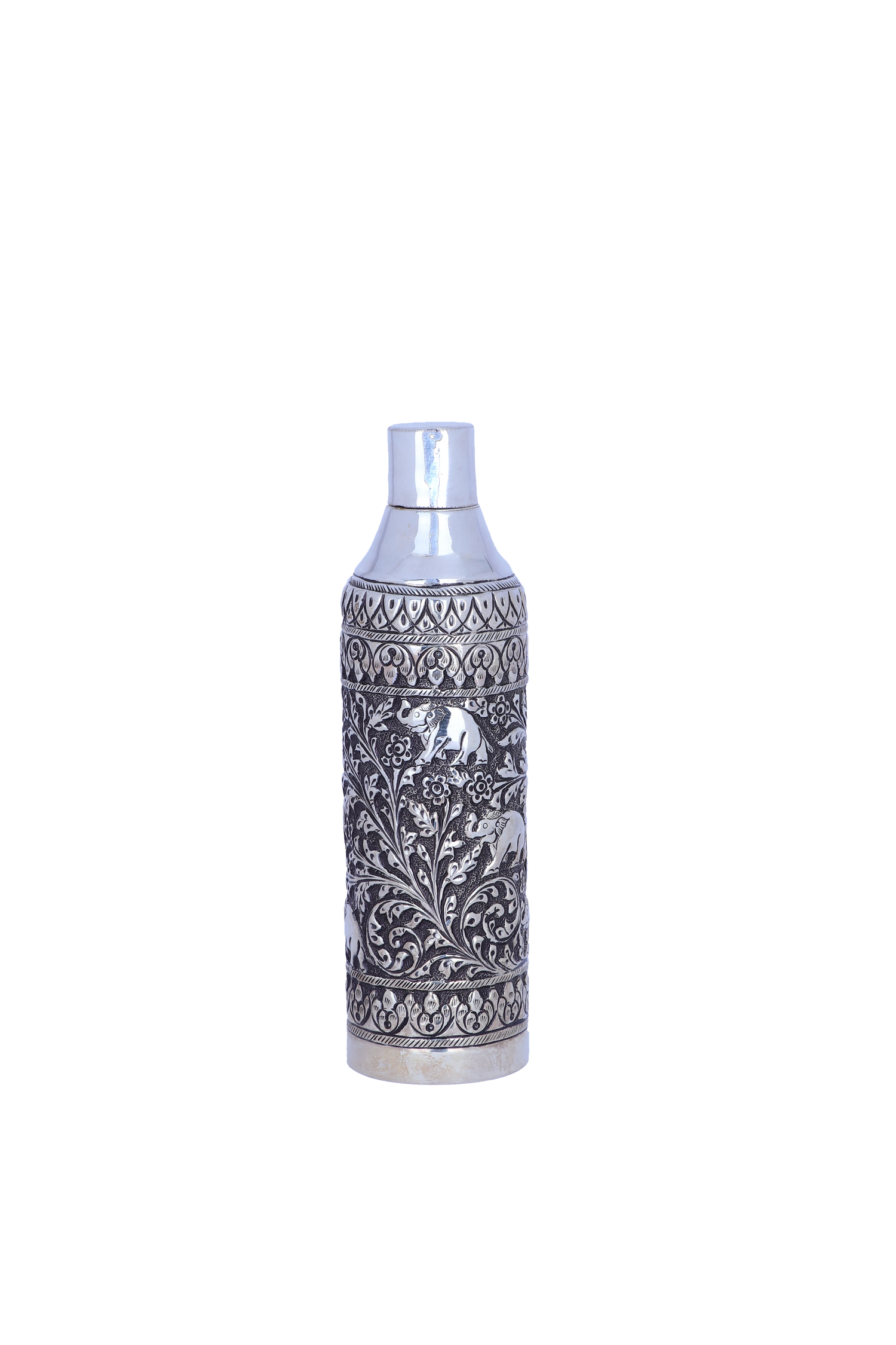 Pure 925 Sterling Silver Decorative Bottle for Rituals & Gifting (2.4" W)