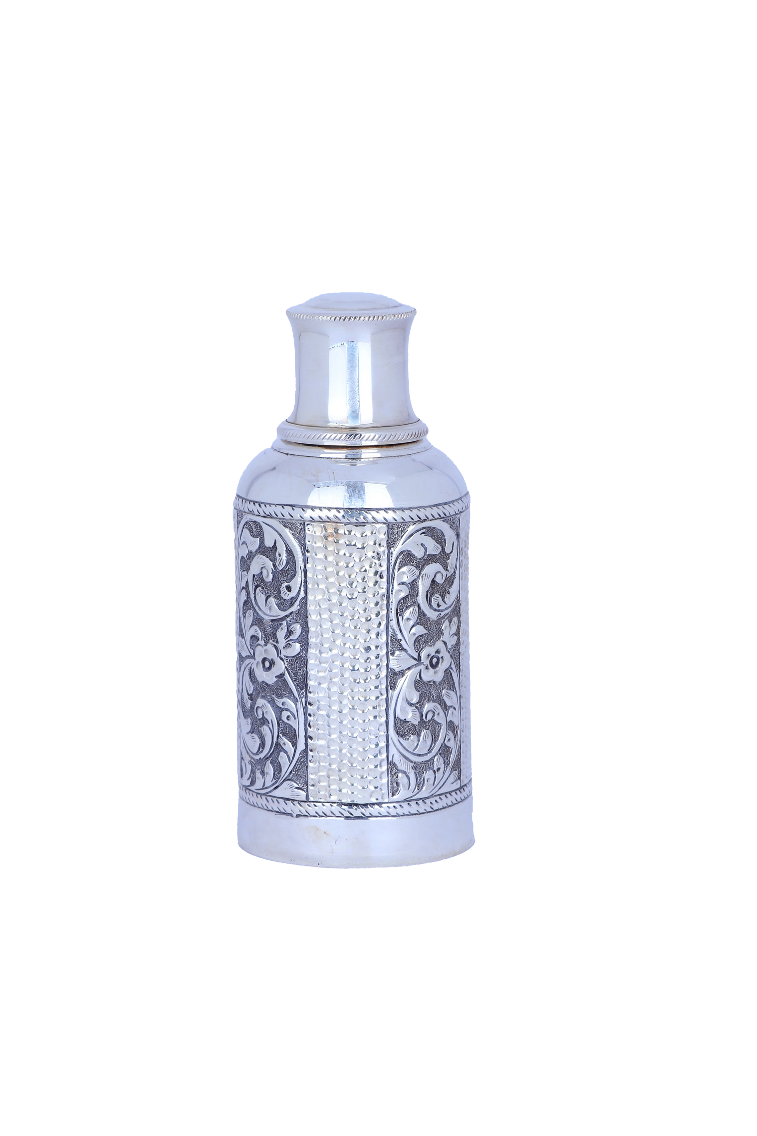Pure 925 Silver Serving Bottle (225g) - Elegant Fluted Design Tableware