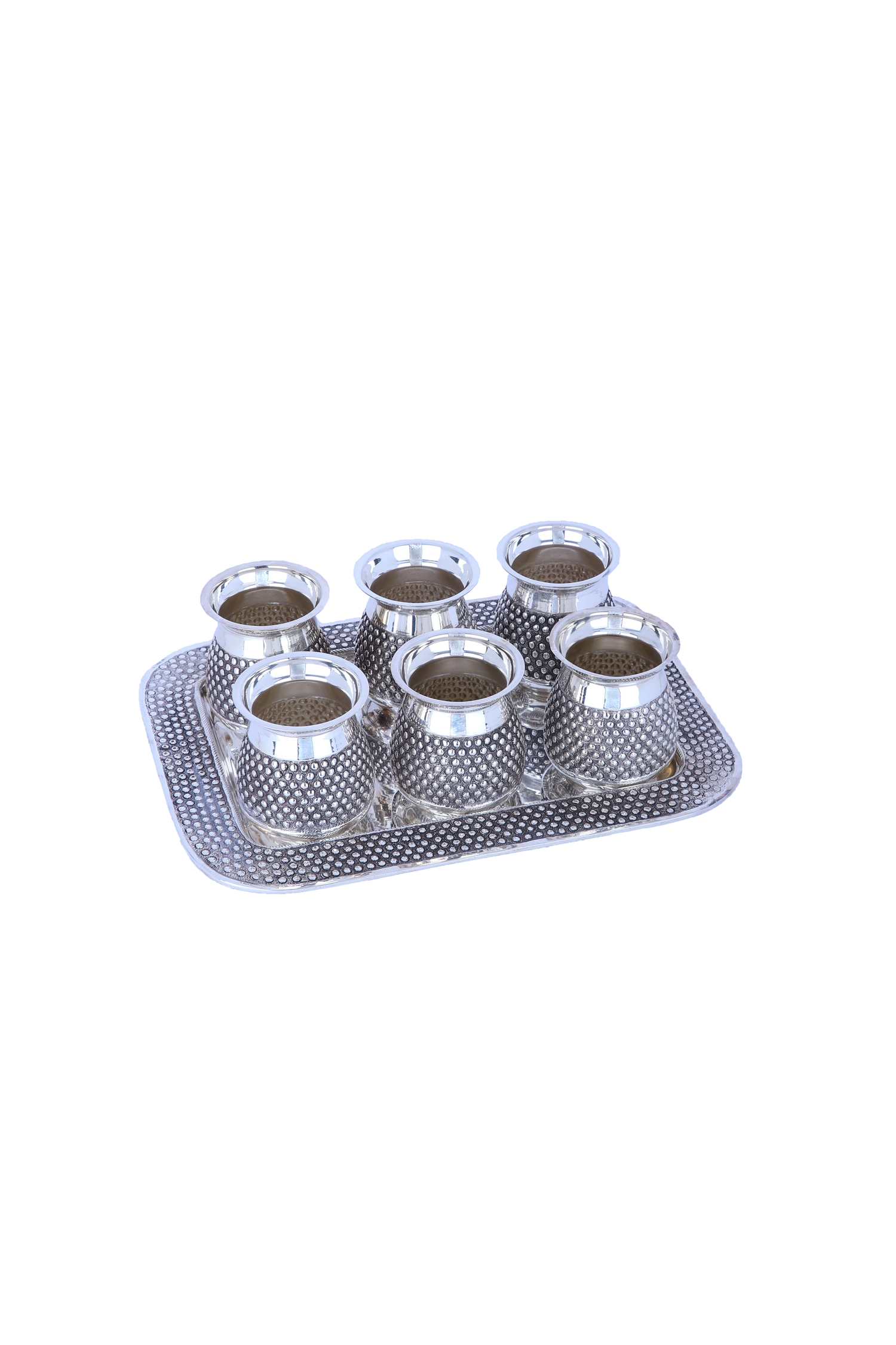 Heavy 925 Silver Glass Set with Tray - Premium Formal Gifting