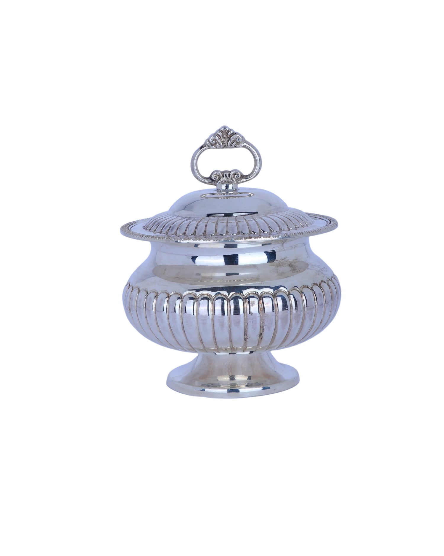 Pure Silver Ghee Pot (456g) - Handcrafted Nakshi Enduring Ritual Vessel