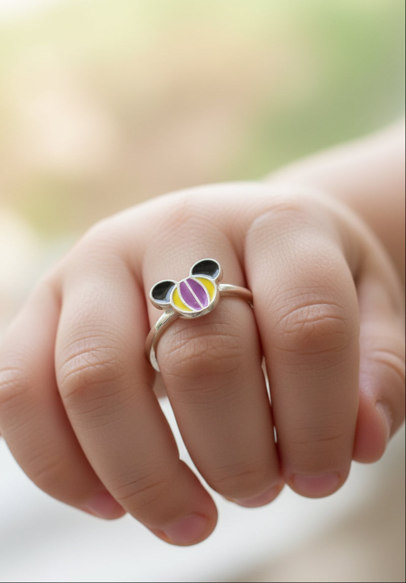 Traditional 925 Pure Silver Color Accent Ring | Regular Wear