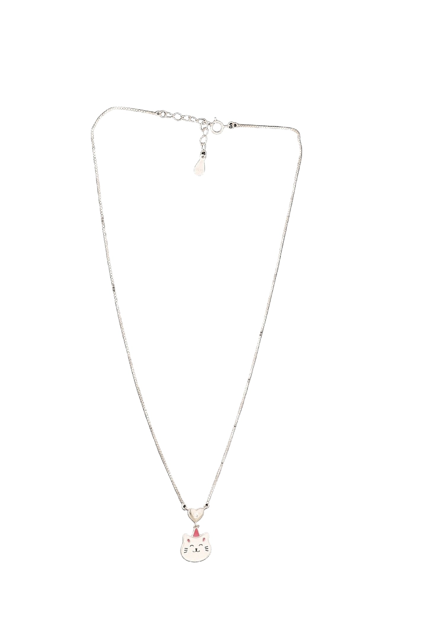 Pure 925 Silver Delicate Kids Necklace | Hallmarked Decorative Links